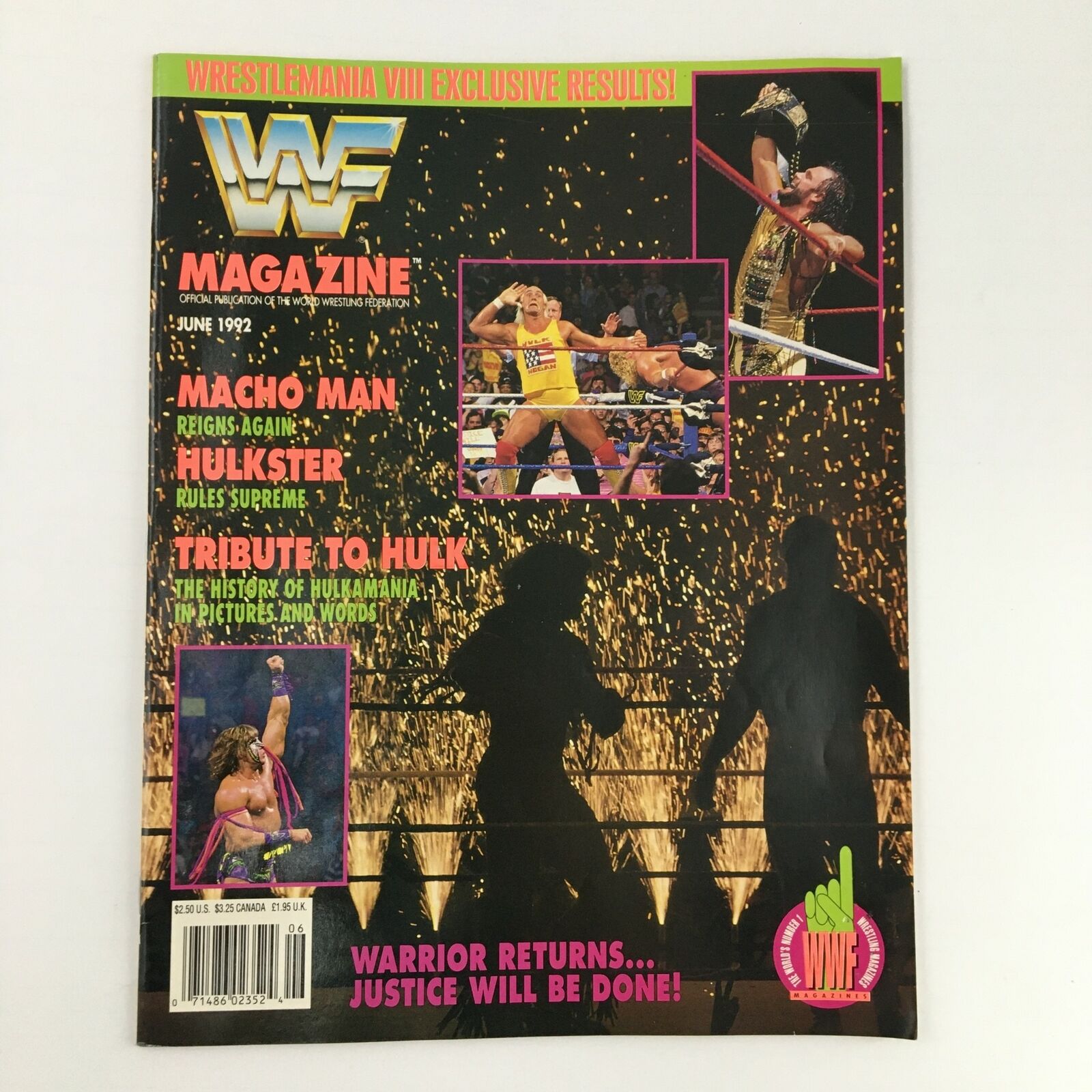 WWF Magazine June 1992 Macho Man Randy Savage & Hulk Hogan Mania No Label