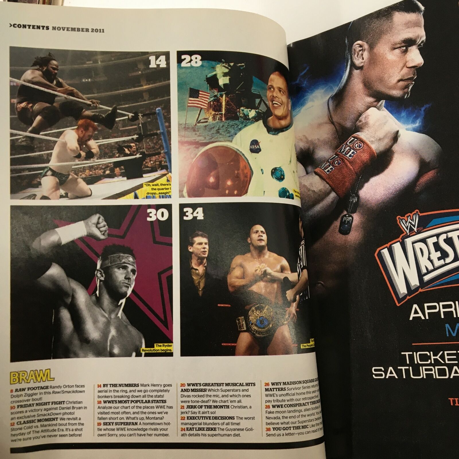 WWE Magazine November 2011 The Game Responds Triple H, John Cena and Randy Orton