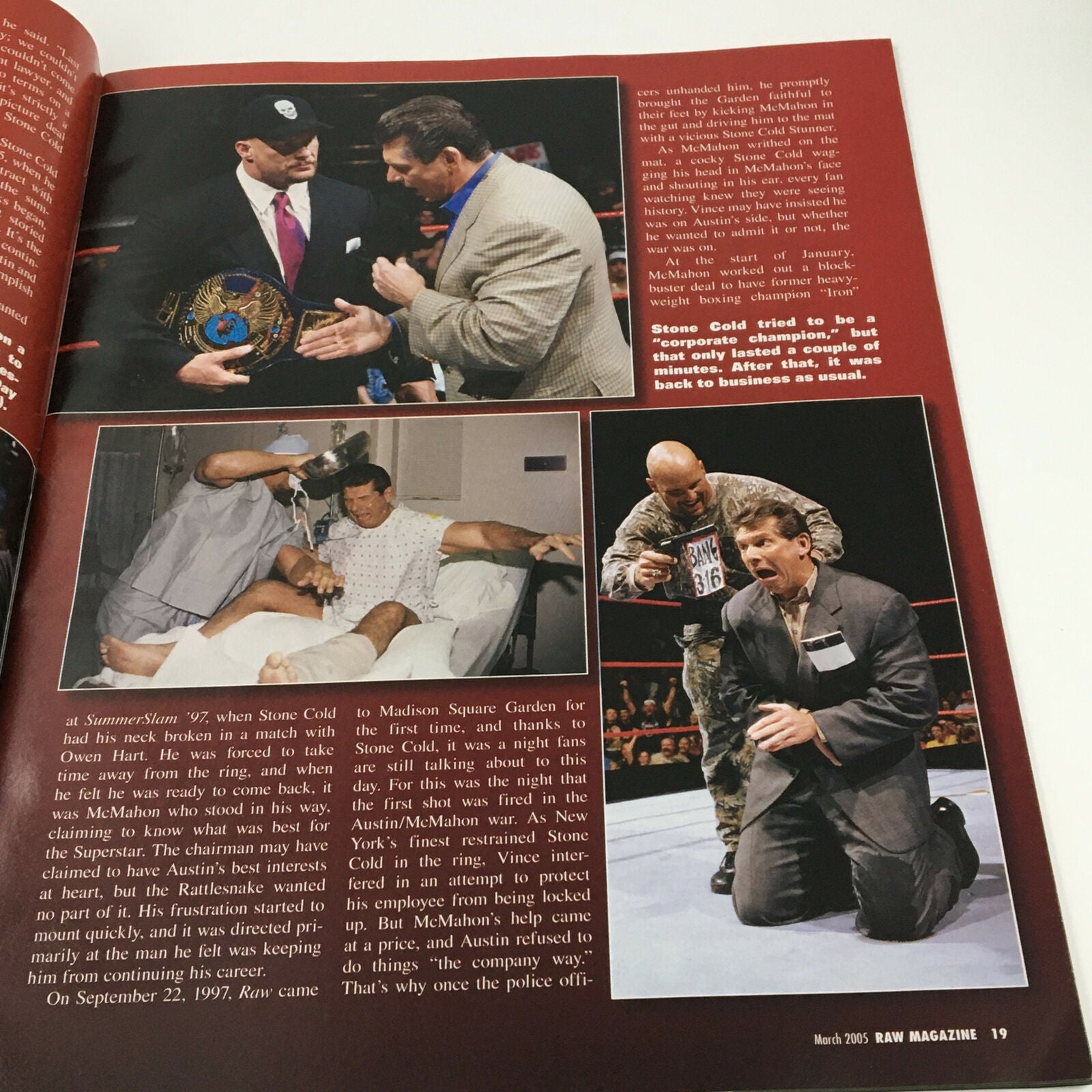 WWE Raw Magazine March 2005 Stone Cold Steve Austin's Return, No Label