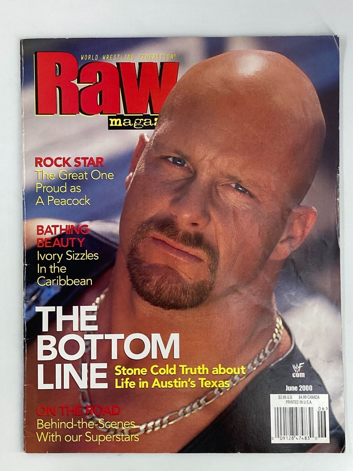 WWF Raw Magazine June 2000 Stone Cold Steve Austin No Poster No Label