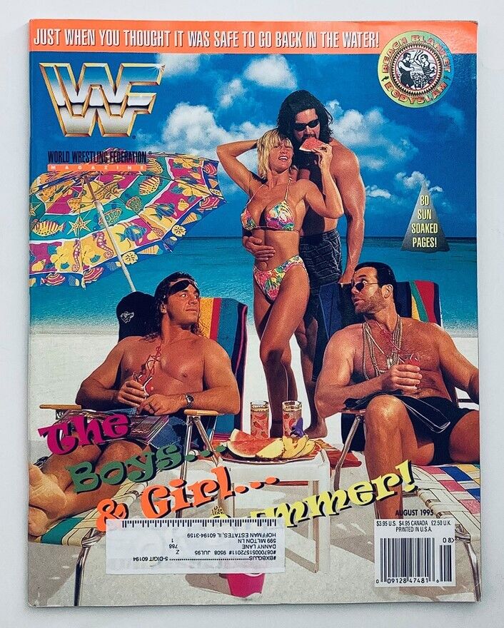 WWF World Wrestling Federation Magazine August 1995 Lou Albano w Poster