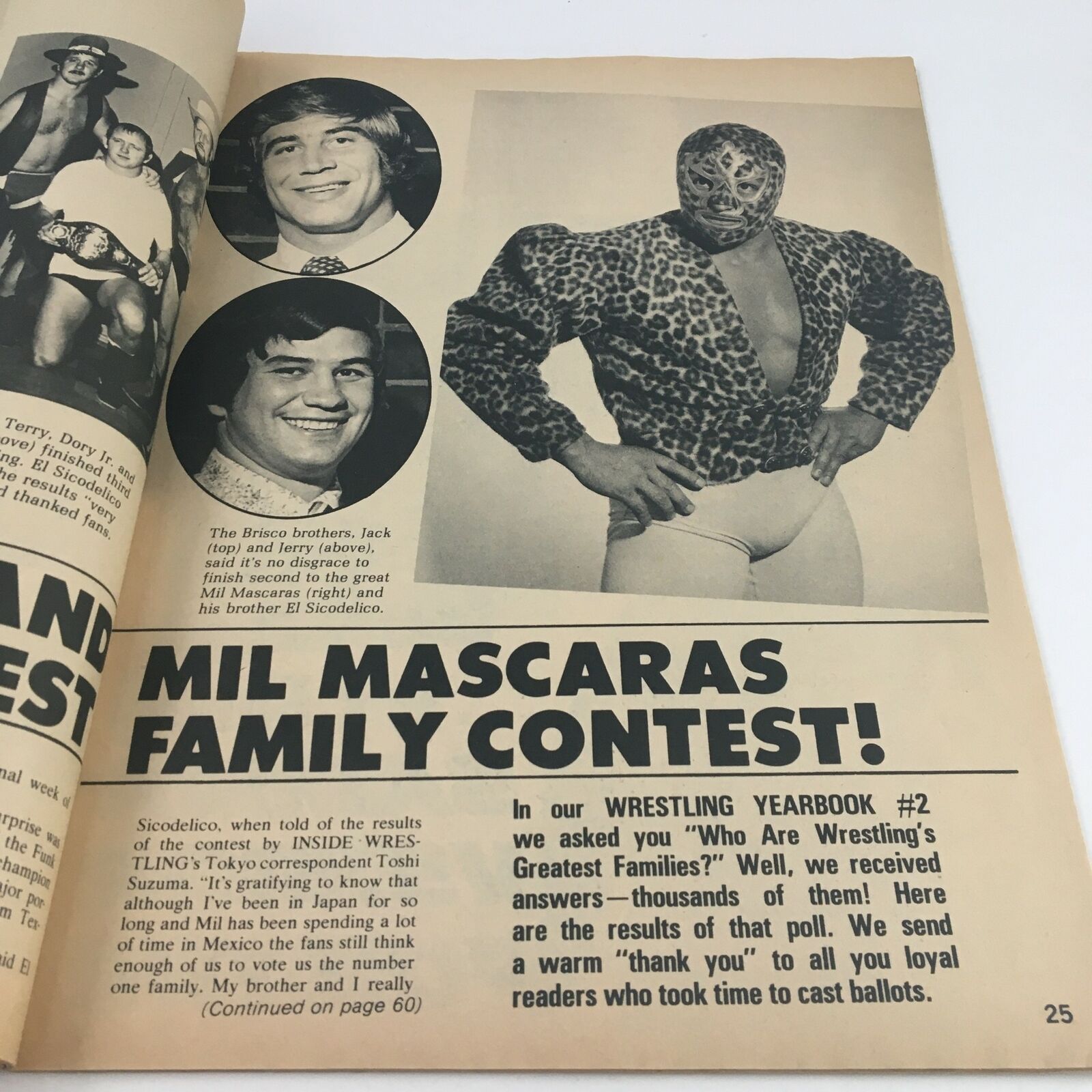 Inside Wrestling Magazine November 1972 Bruno Sammartino vs Morales No Label