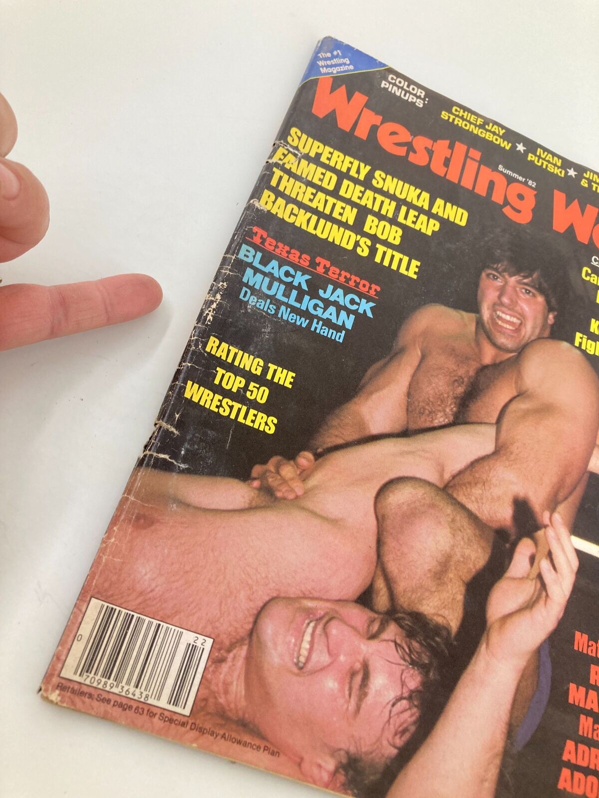 VTG Wrestling World Magazine Summer 1982 Jimmy Snuka & Bob Backlund w Poster