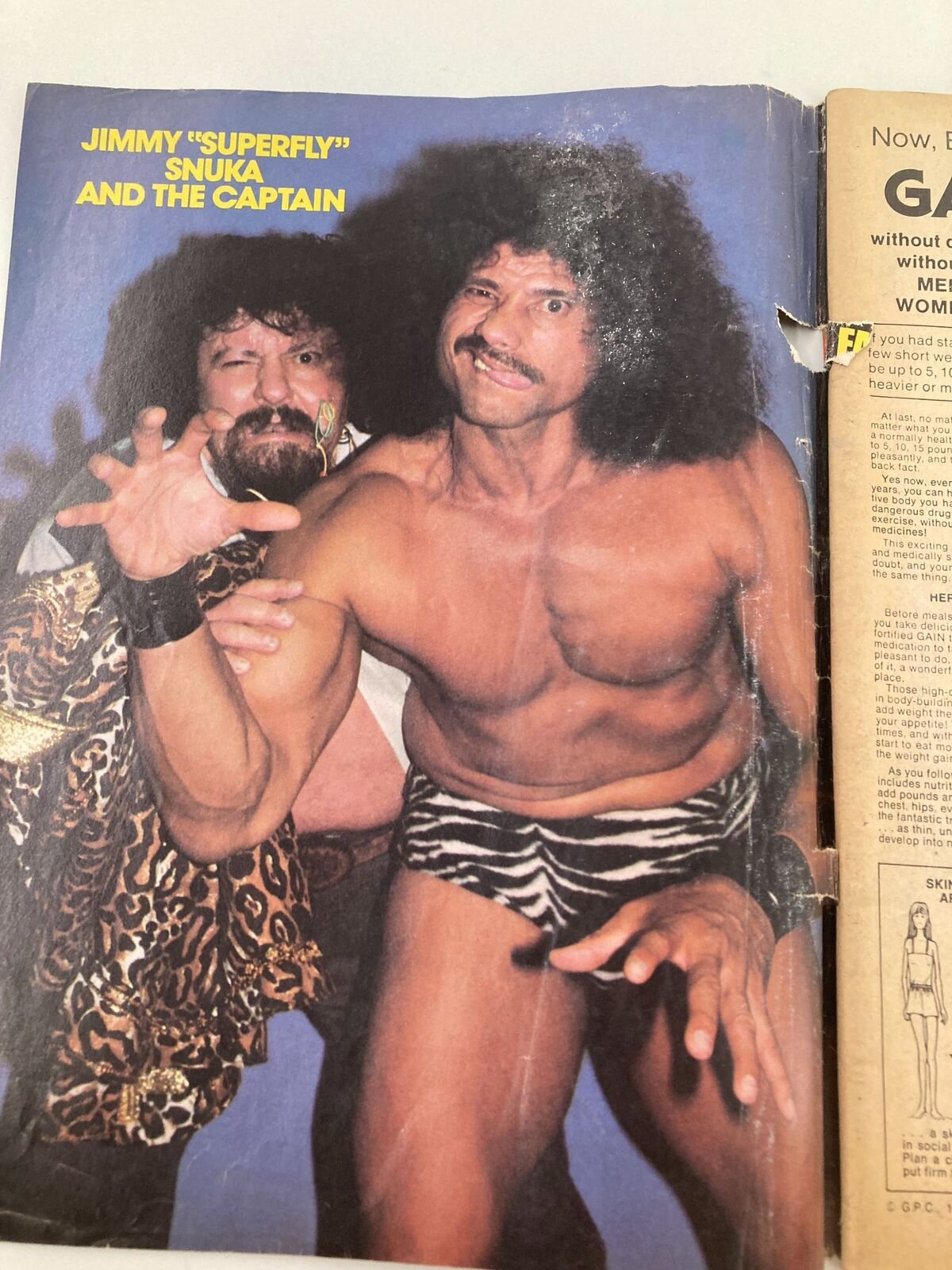 VTG Wrestling World Magazine Summer 1982 Jimmy Snuka & Bob Backlund w Poster