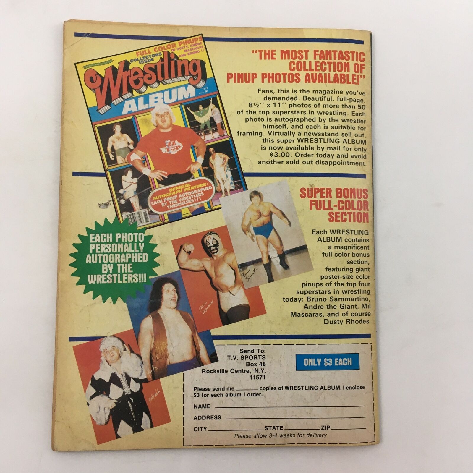 Inside Wrestling Magazine June 1980 Andre the Giant, Ivan Putski vs Hussein Arab