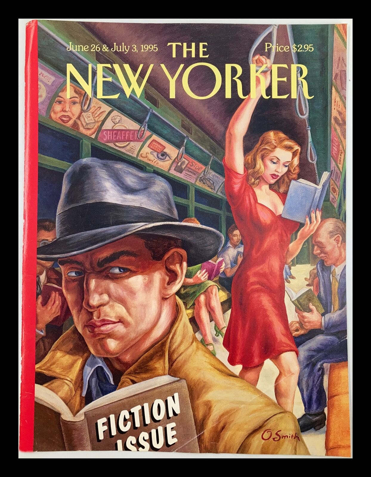 COVER ONLY The New Yorker June 26 1995 Lady in Red by Owen Smith No Label