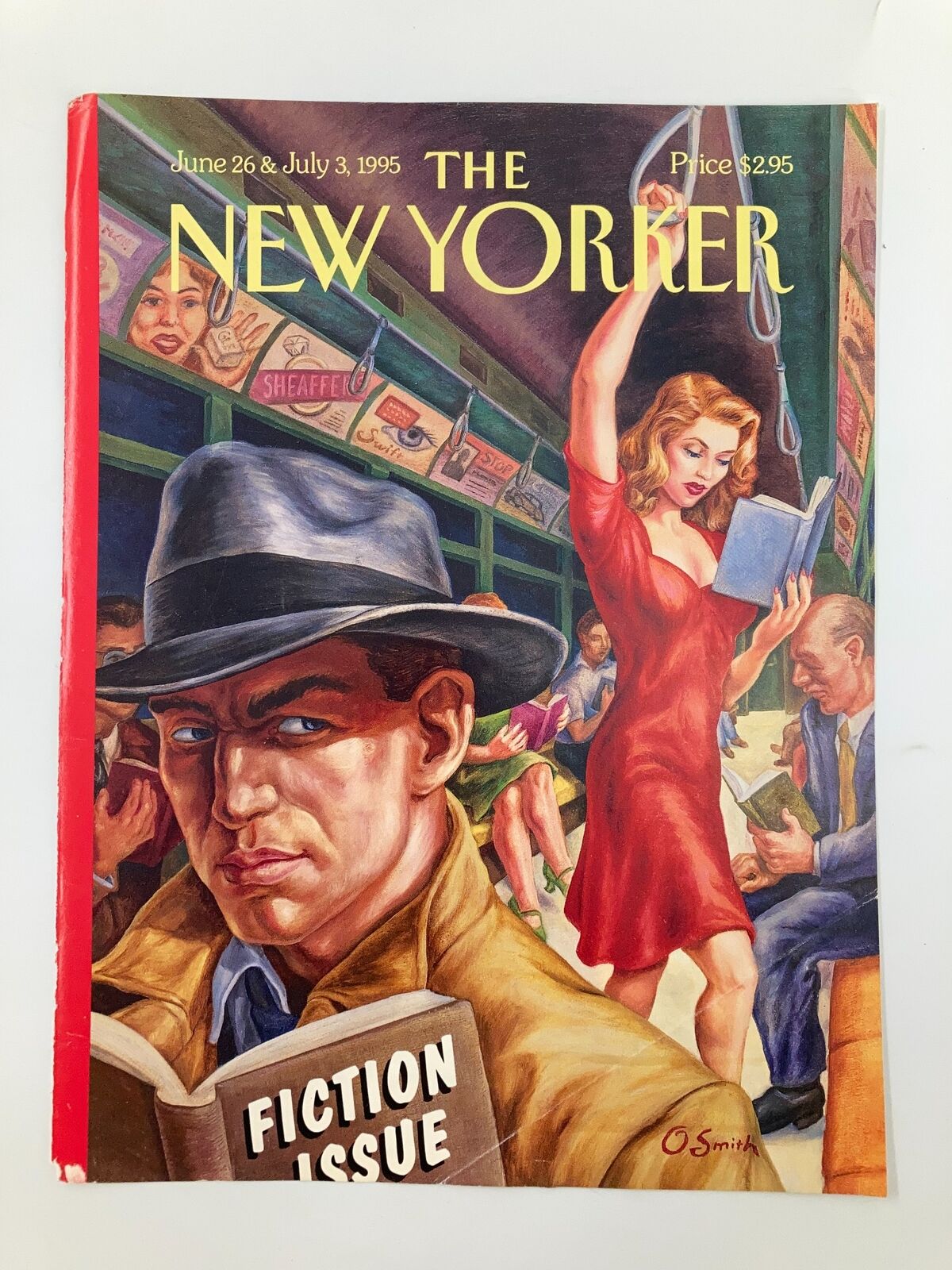 COVER ONLY The New Yorker June 26 1995 Lady in Red by Owen Smith No Label