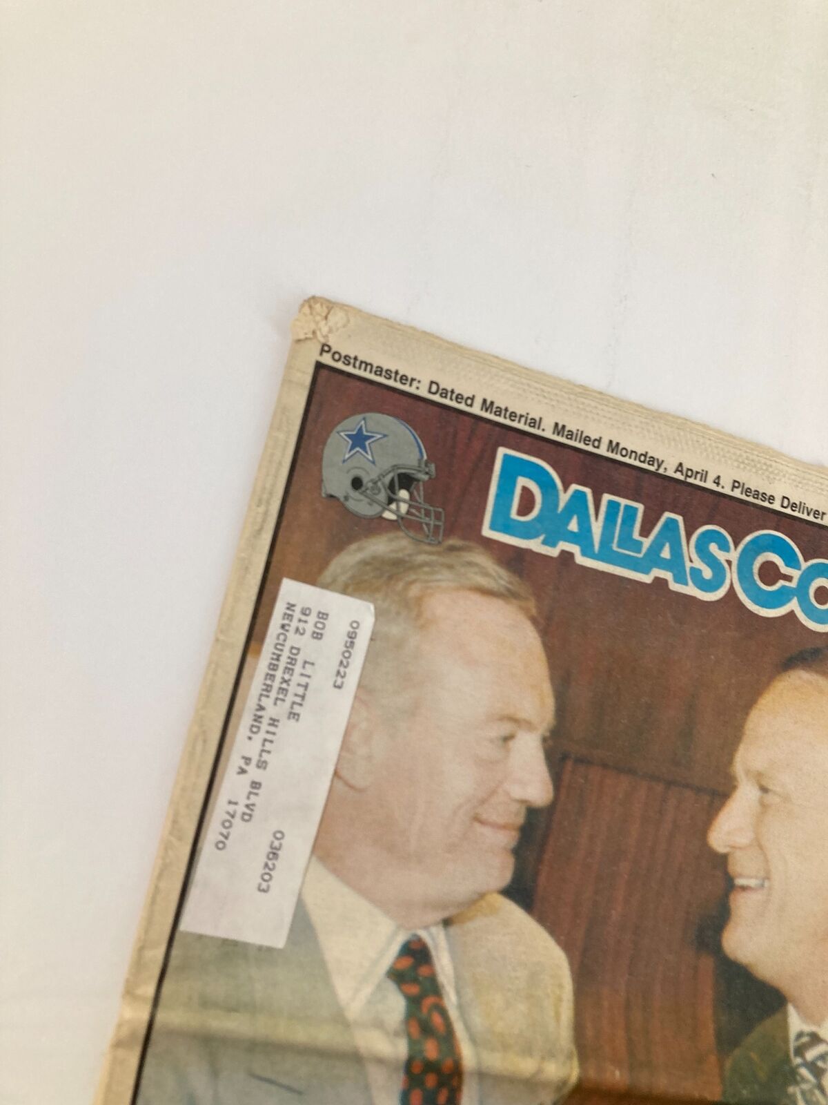 Dallas Cowboys Weekly Newspaper April 1994 Vol 20 #3 Jerry Jones & Barry Switzer