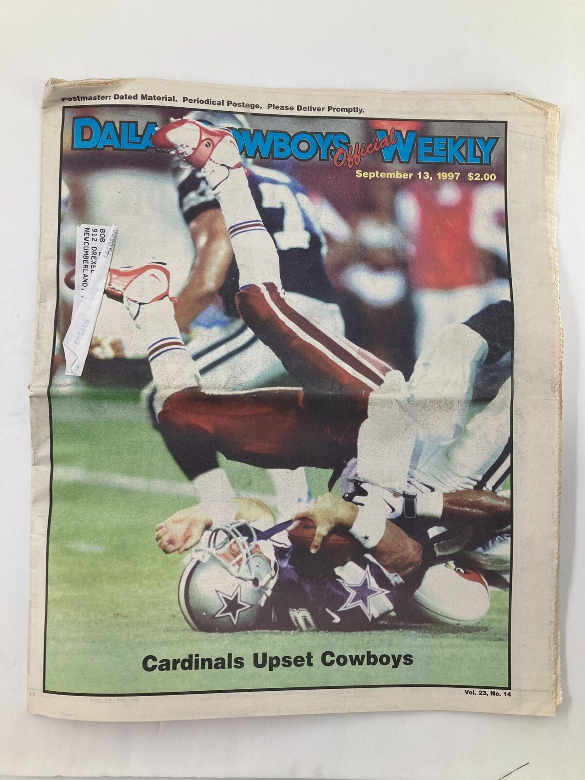 Dallas Cowboys Weekly Newspaper September 13 1997 Vol 23 #14 Emmitt Smith