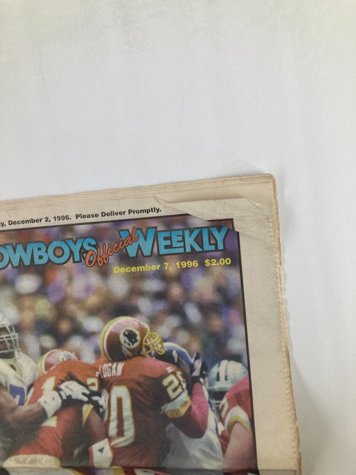 Dallas Cowboys Weekly Newspaper December 7 1996 Vol 22 #26 Leon Lett Terry Allen