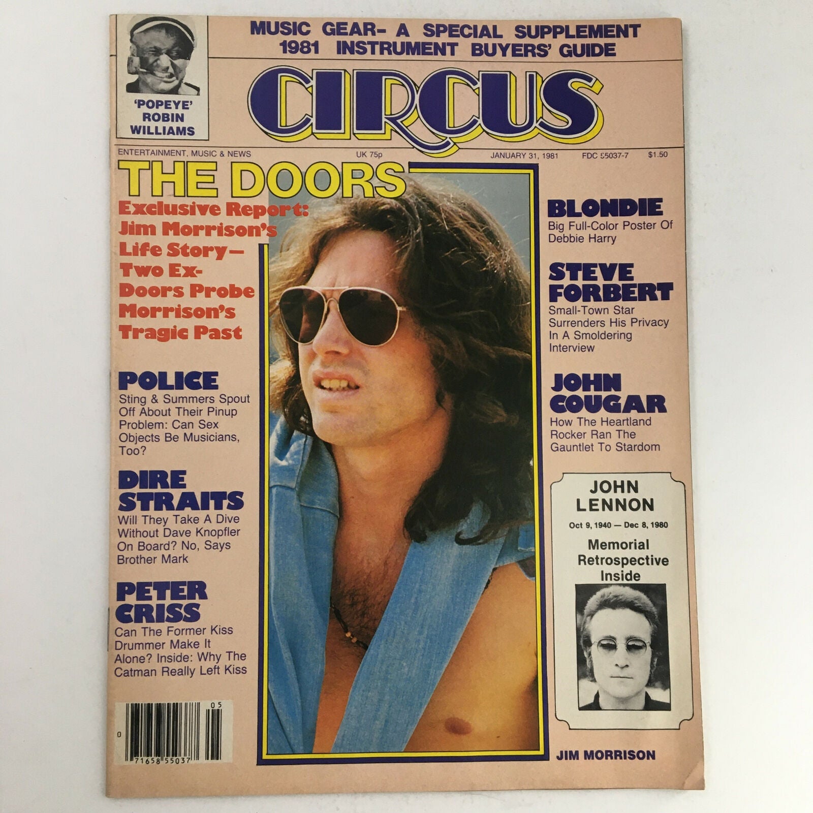 Circus Magazine January 31 1981 Steve Forbert & Debbie Harry Poster No Label