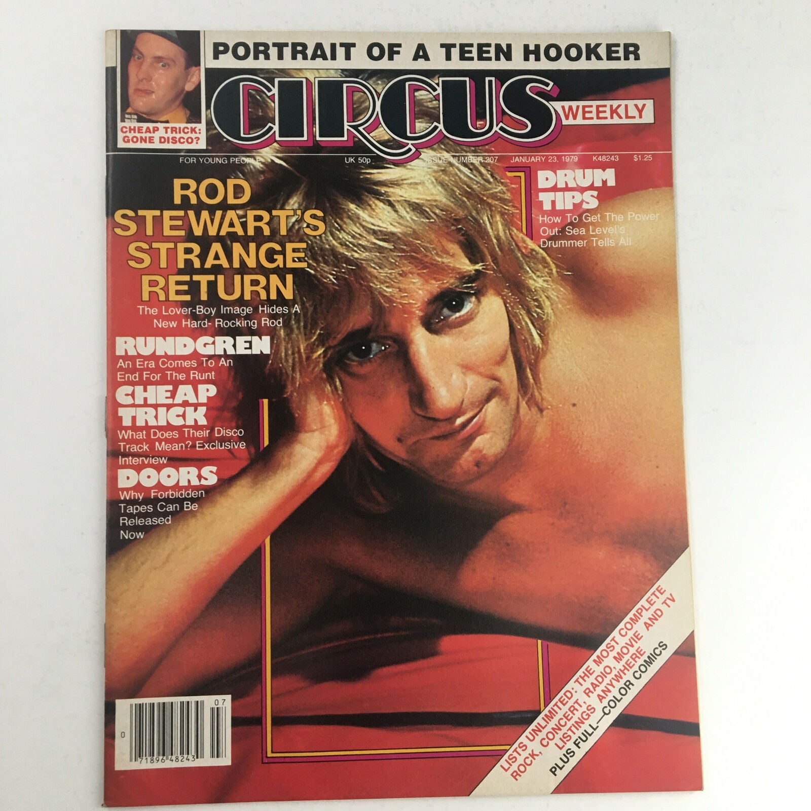 Circus Magazine January 23 1979 Rod Stewart & Rick Nielsen Poster No Label