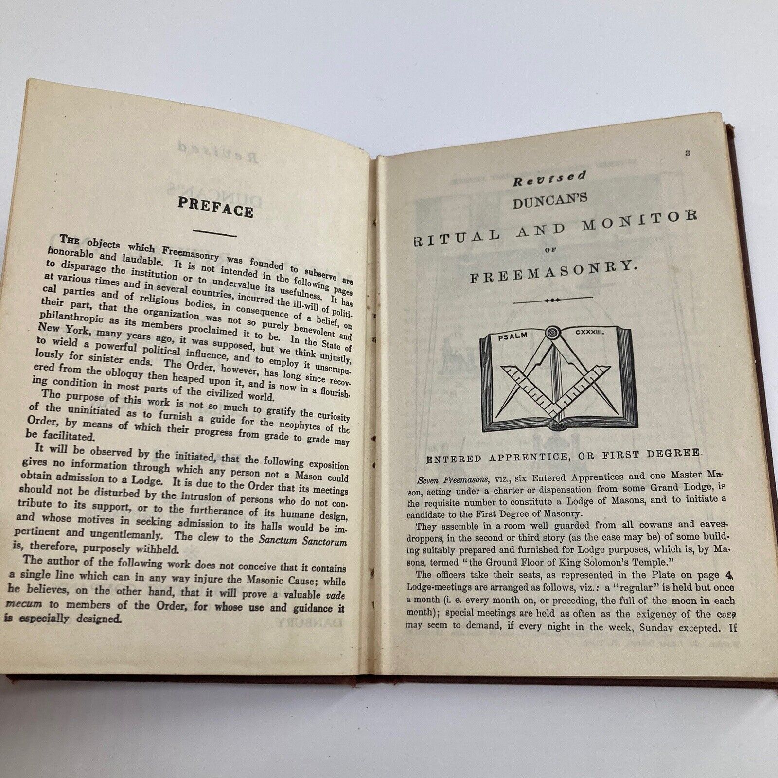 1922 DUNCAN'S RITUAL AND MONITOR OF FREEMASONRY Part 1 SOL C. JOHNSON BOOK