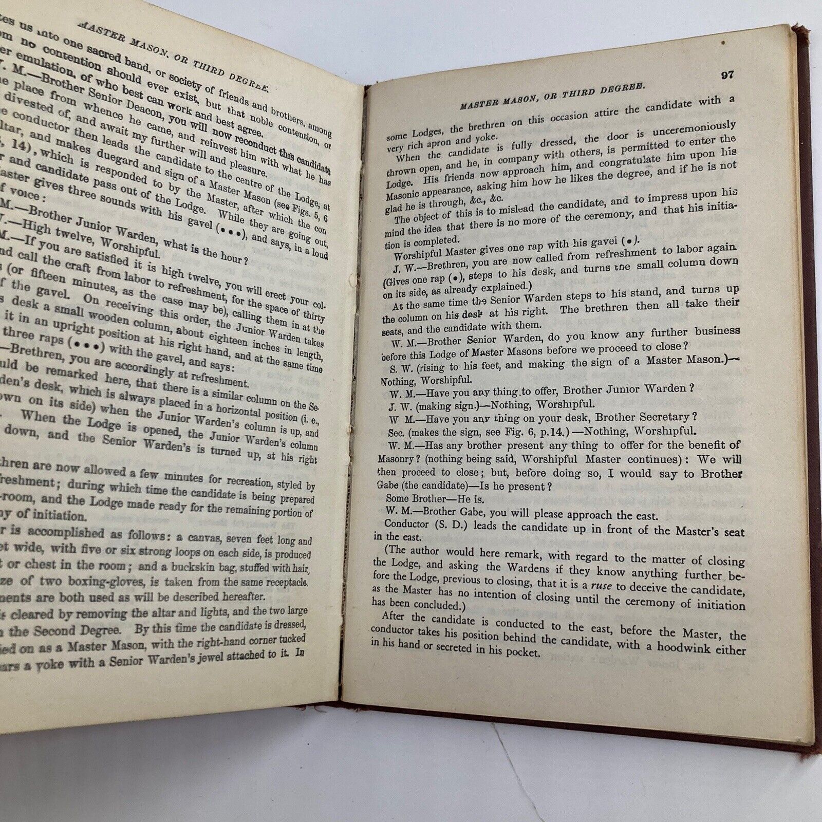 1922 DUNCAN'S RITUAL AND MONITOR OF FREEMASONRY Part 1 SOL C. JOHNSON BOOK