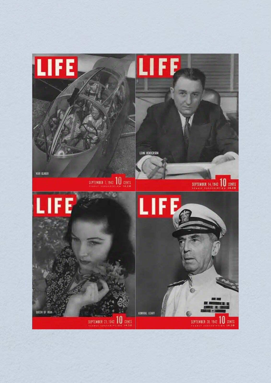 Life Magazine Lot of 4 Full Month of September 1942 7, 14, 21, 28 WWII WAR ERA