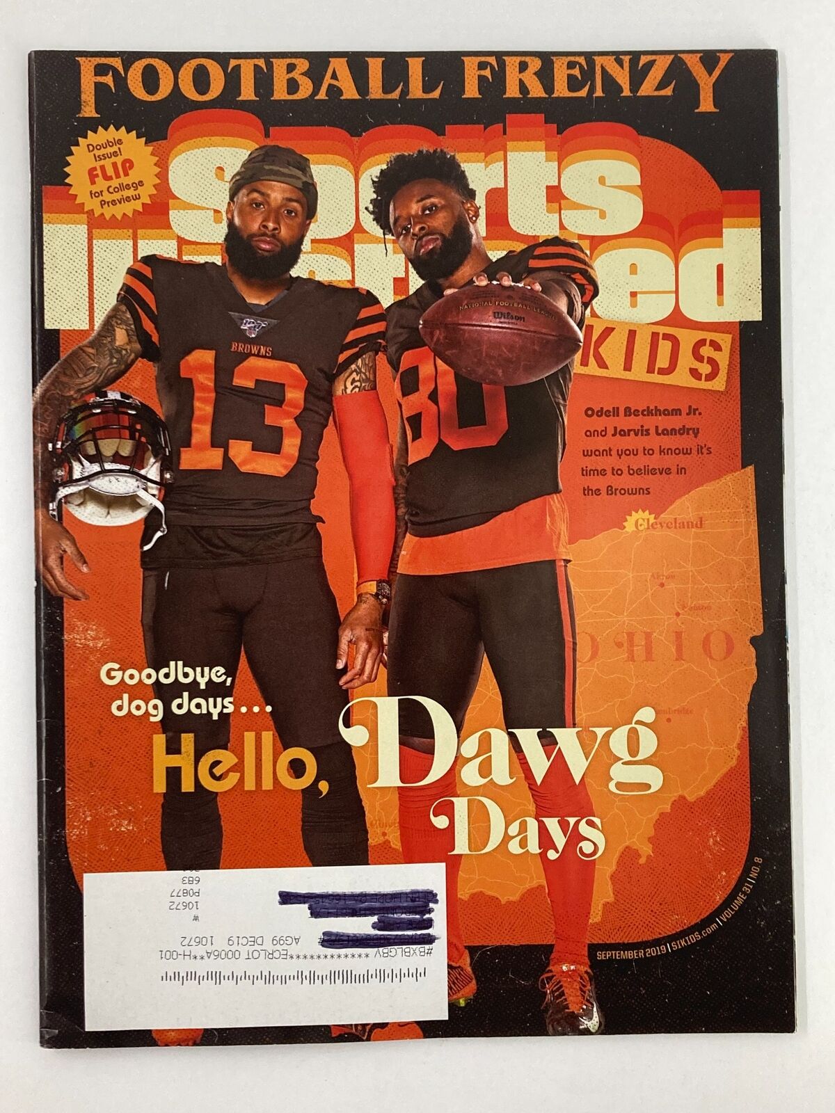 Sports Illustrated Kids Magazine September 2019 Vol 31 #8 Odell Jr. & Jarvis VG