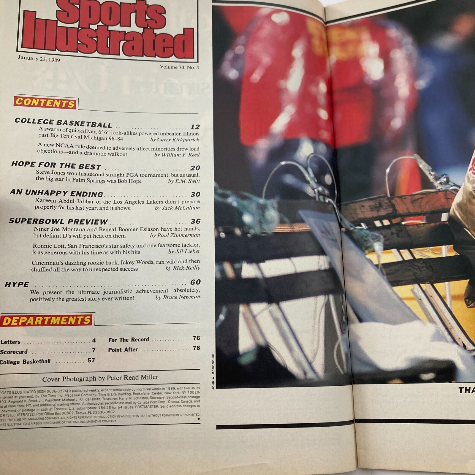 VTG Sports Illustrated Magazine January 23 1989 NBA Kareem Abdul-Jabbar No Label