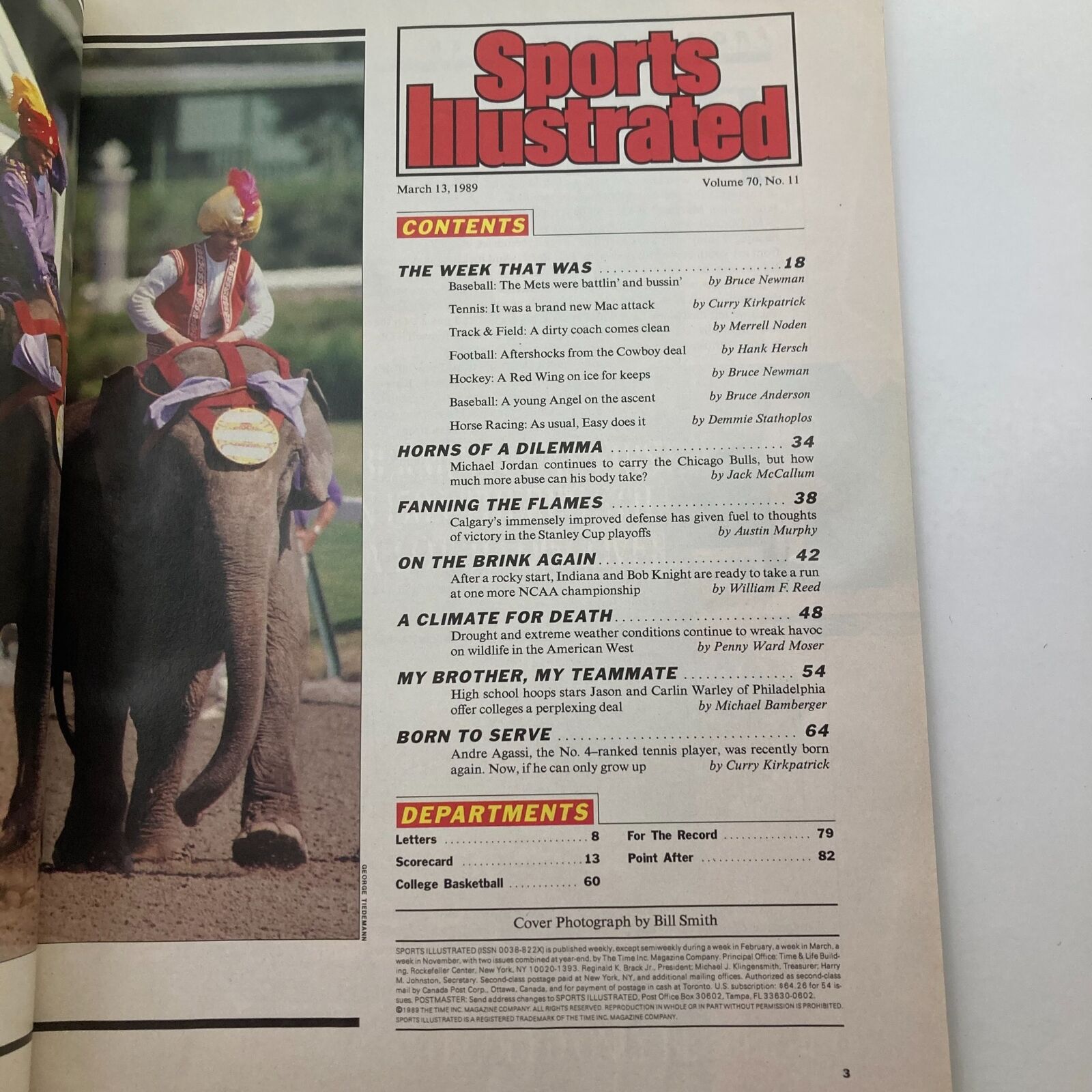 Sports Illustrated Magazine March 13 1989 Vol 70 No. 11 NBA Michael Jordan