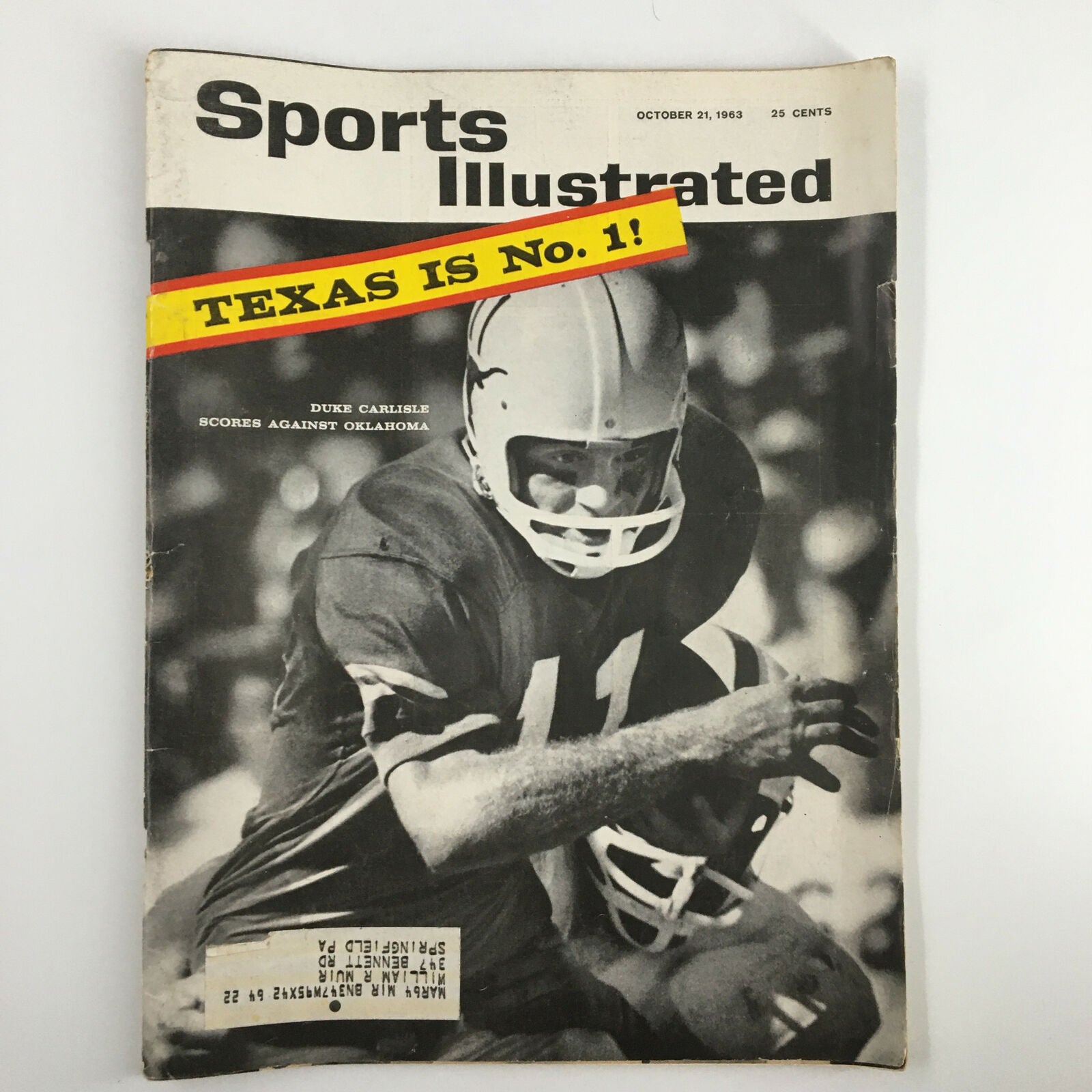 VTG Sports Illustrated Magazine October 21 1963 Duke Carlisle Against Oklahoma