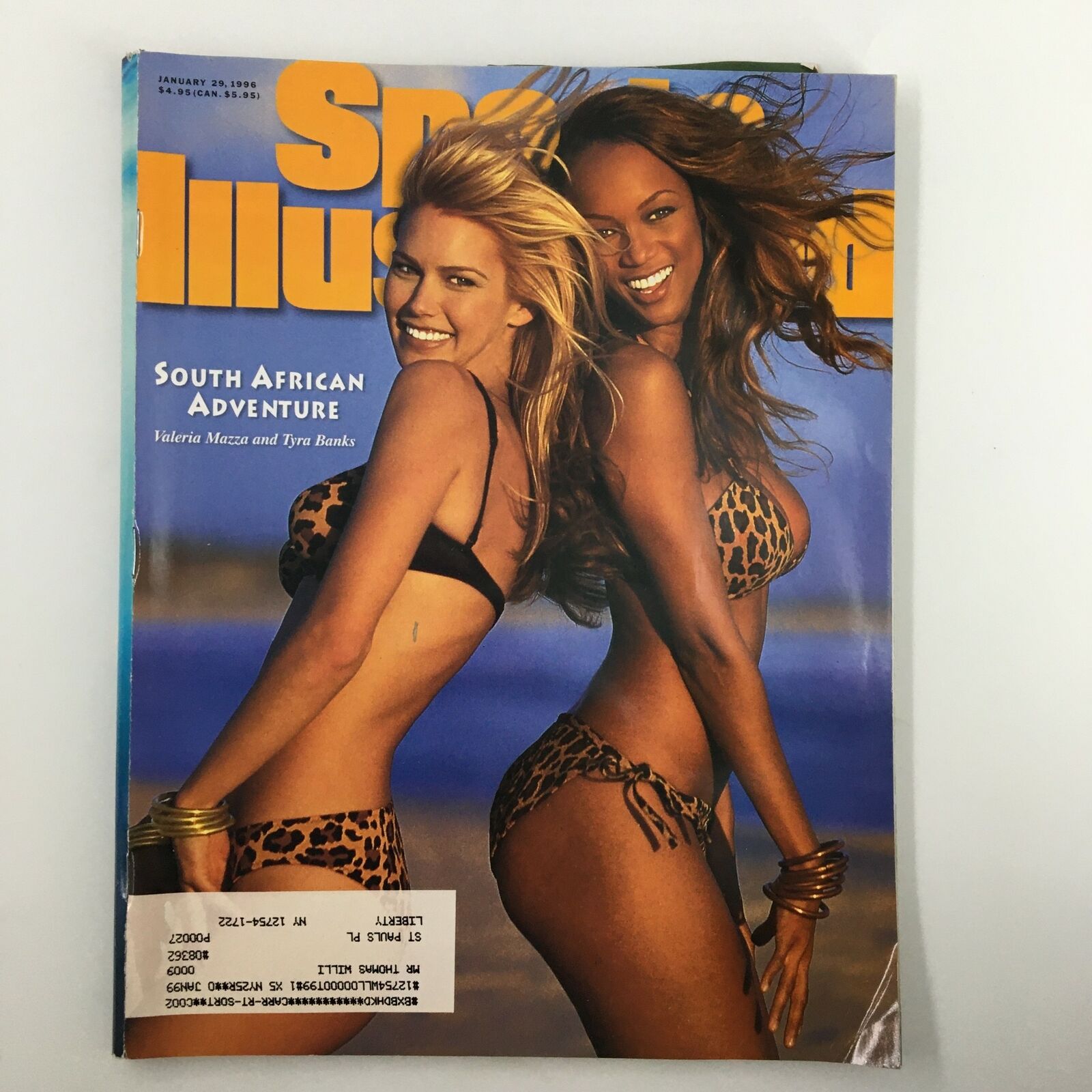 Sports Illustrated Magazine January 29 1996 Valeria Mazza and Tyra Banks