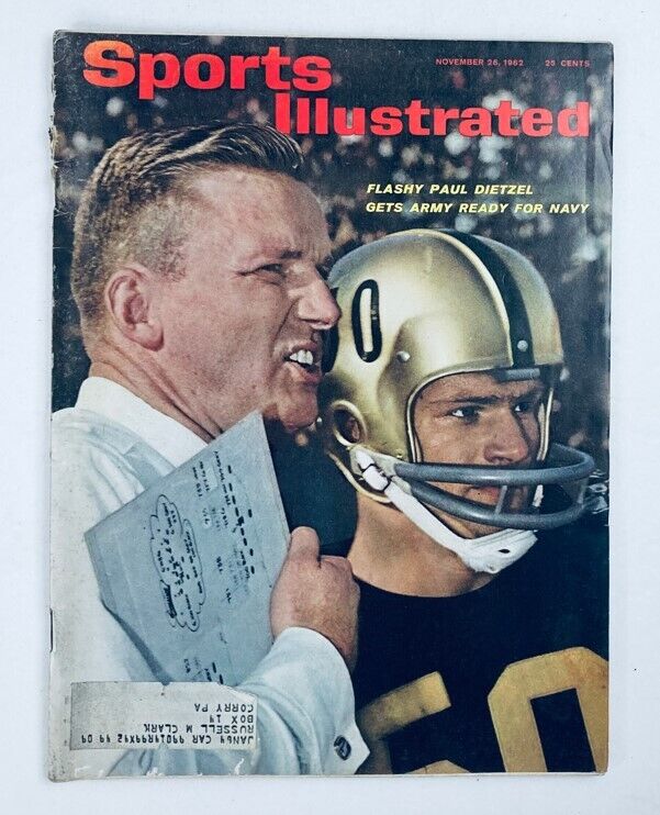 VTG Sports Illustrated Magazine November 26 1962 Vol 17 No. 22 Paul Dietzel