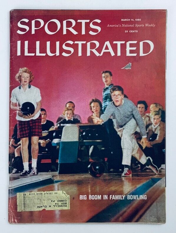 VTG Sports Illustrated Magazine March 14 1960 Vol 12 No. 11 Boom Family Bowling