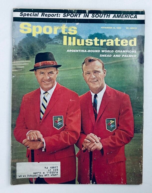 VTG Sports Illustrated Magazine November 12 1962 Vol 17 No. 20 Snead and Palmer