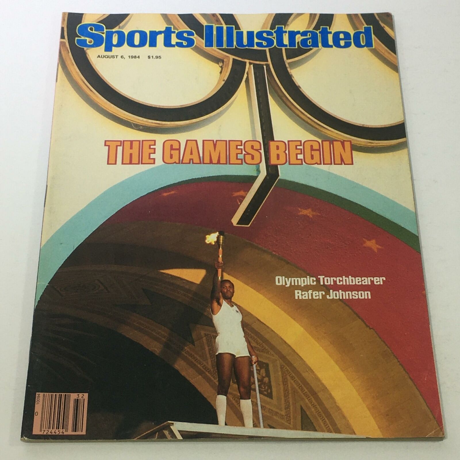 Sports Illustrated: August 6 1984 - Olympic Torchbearer Rafer Johnson - No Label