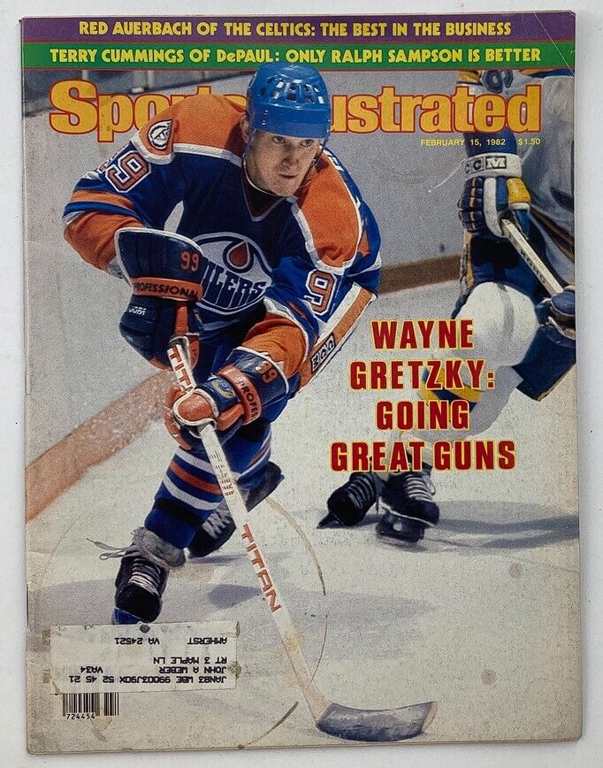 VTG Sports Illustrated Magazine February 15 1982 NHL Wayne Gretzky