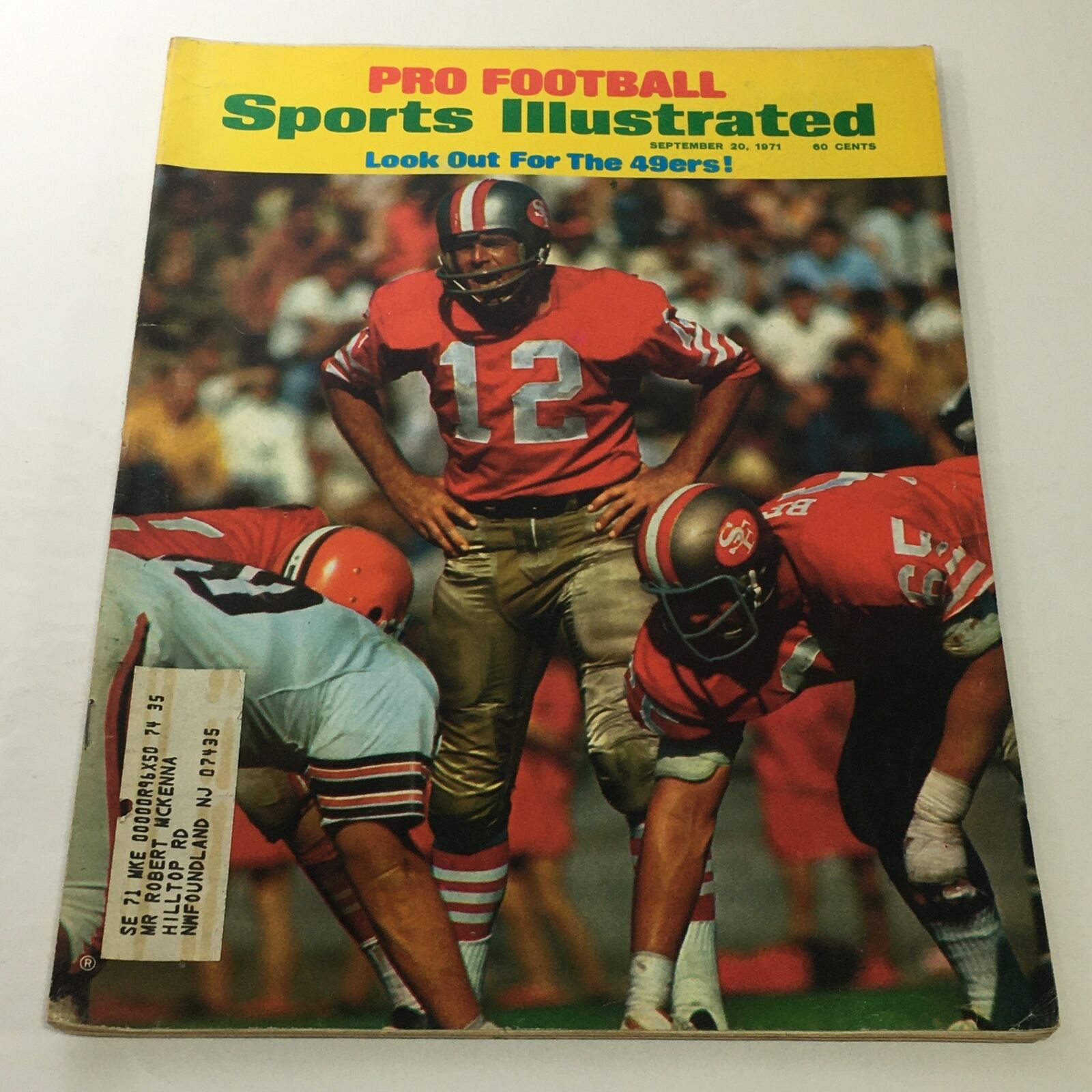 Sports Illustrated: September 20 1971 - Pro Football Look Out For The 49ers