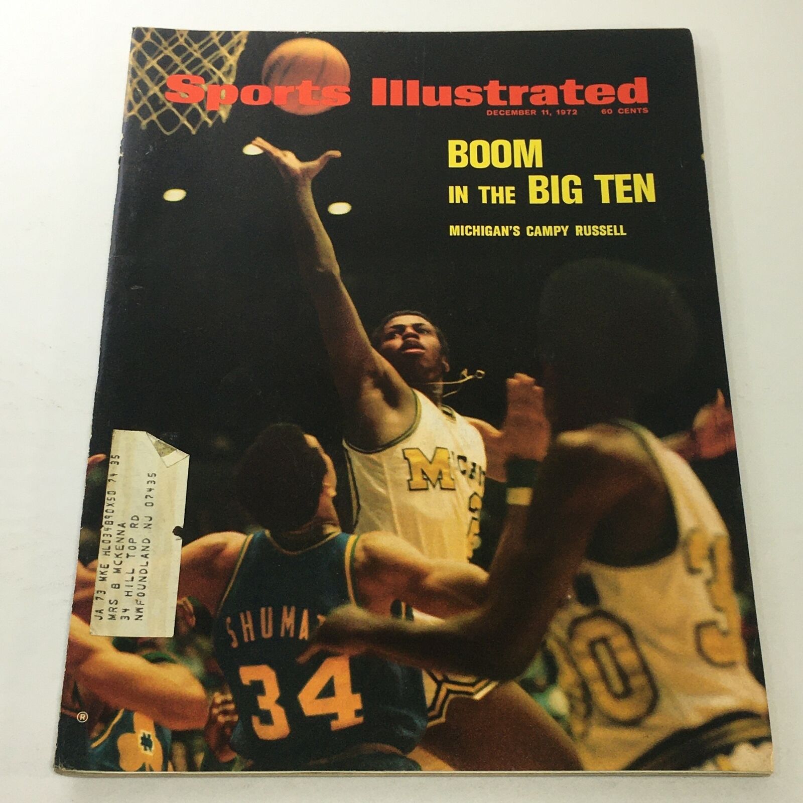 Sports Illustrated: December 11 1972 - Michigan's Campy Russell