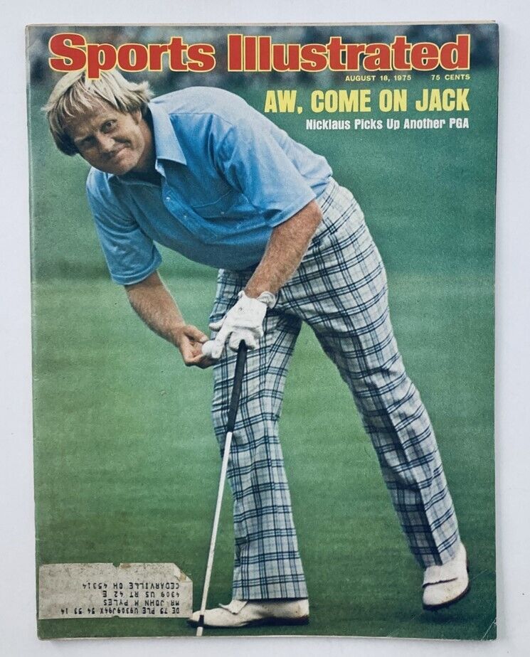 Sports Illustrated Magazine August 18 1975 Vol 43 No. 7 Jack Nicklaus PGA