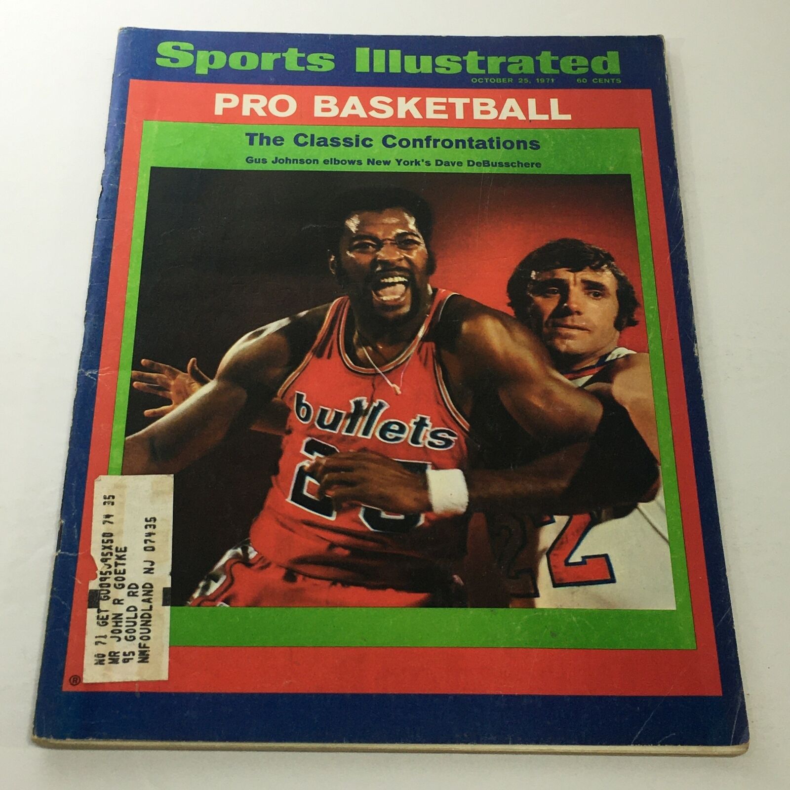 Sports Illustrated: October 25 1971 - Gus Johnson & New York's Dave DeBusschere