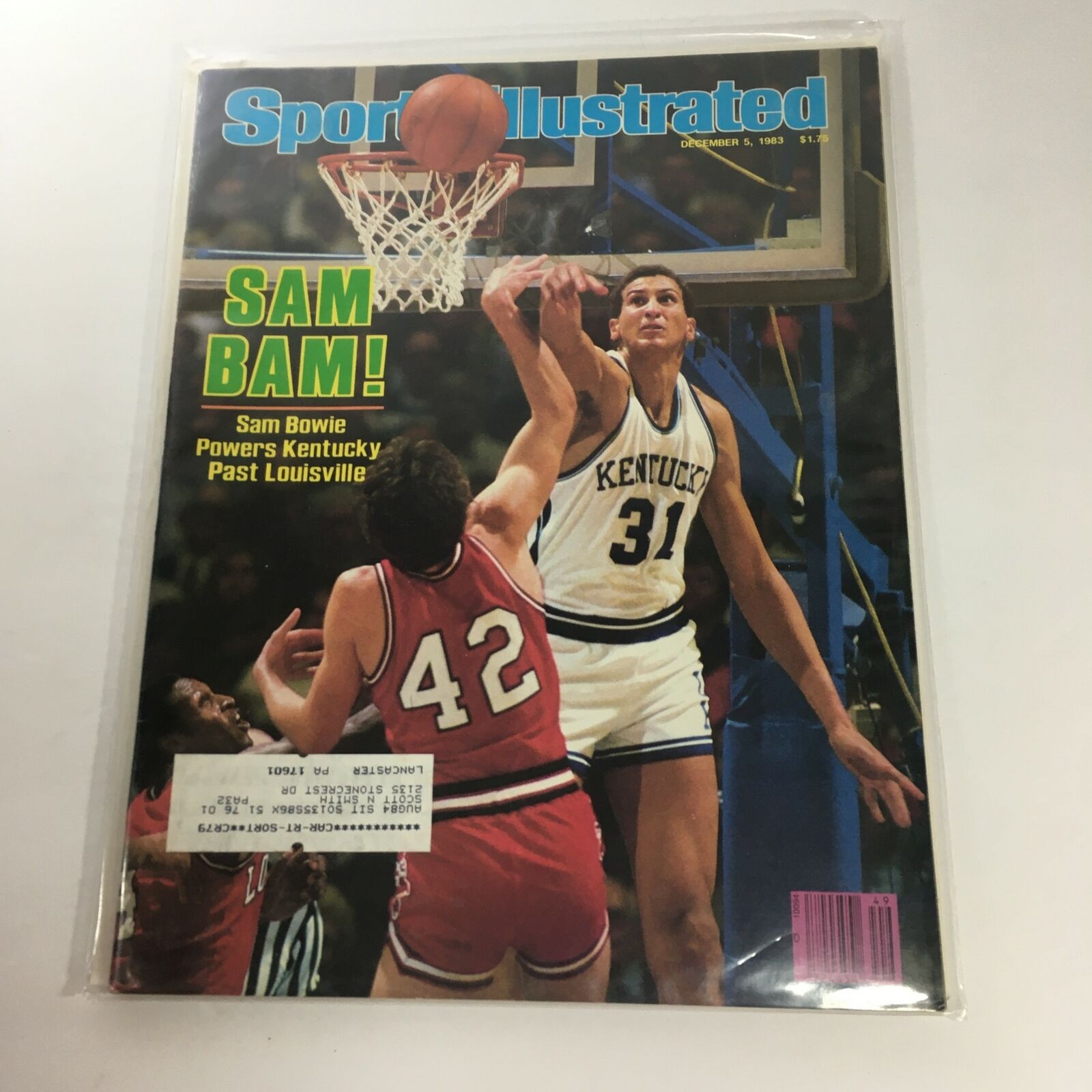 Sports Illustrated: December 5 1983 - Sam Bowie Powers Kentucky Past Louisville