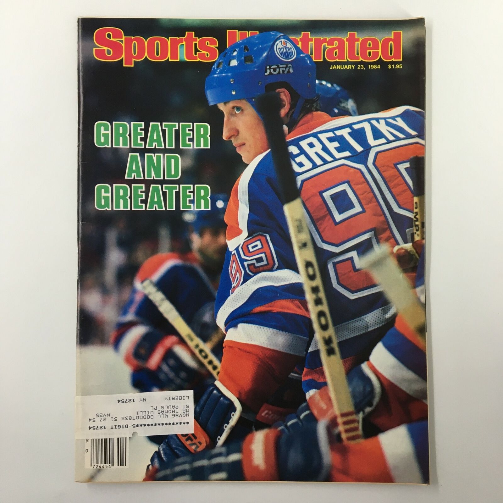 VTG Sports Illustrated Magazine January 23 1984 Wayne Gretzky Greater & Greater