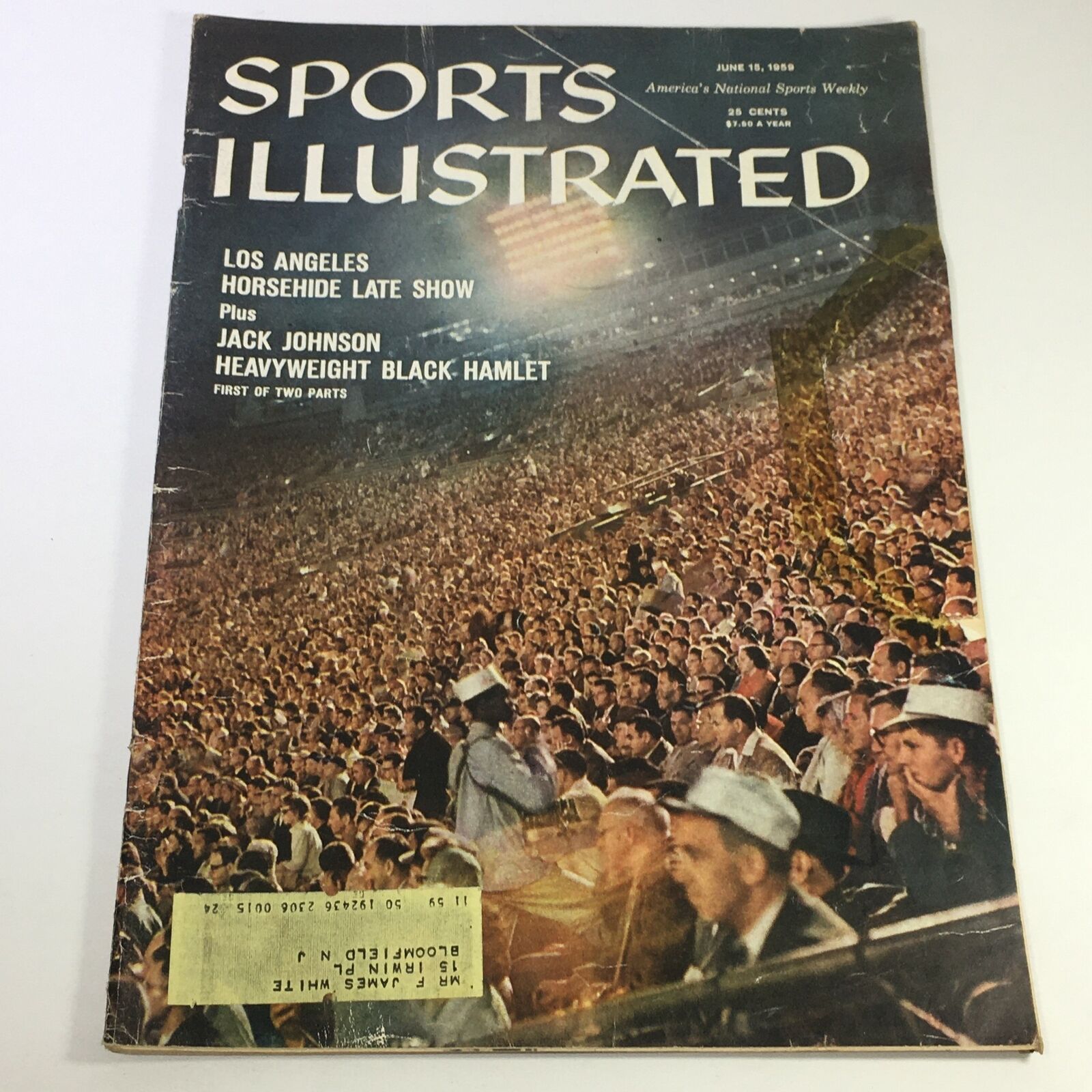 VTG Sports Illustrated Magazine June 15 1959 - Jack Johnson / Horsehide Show