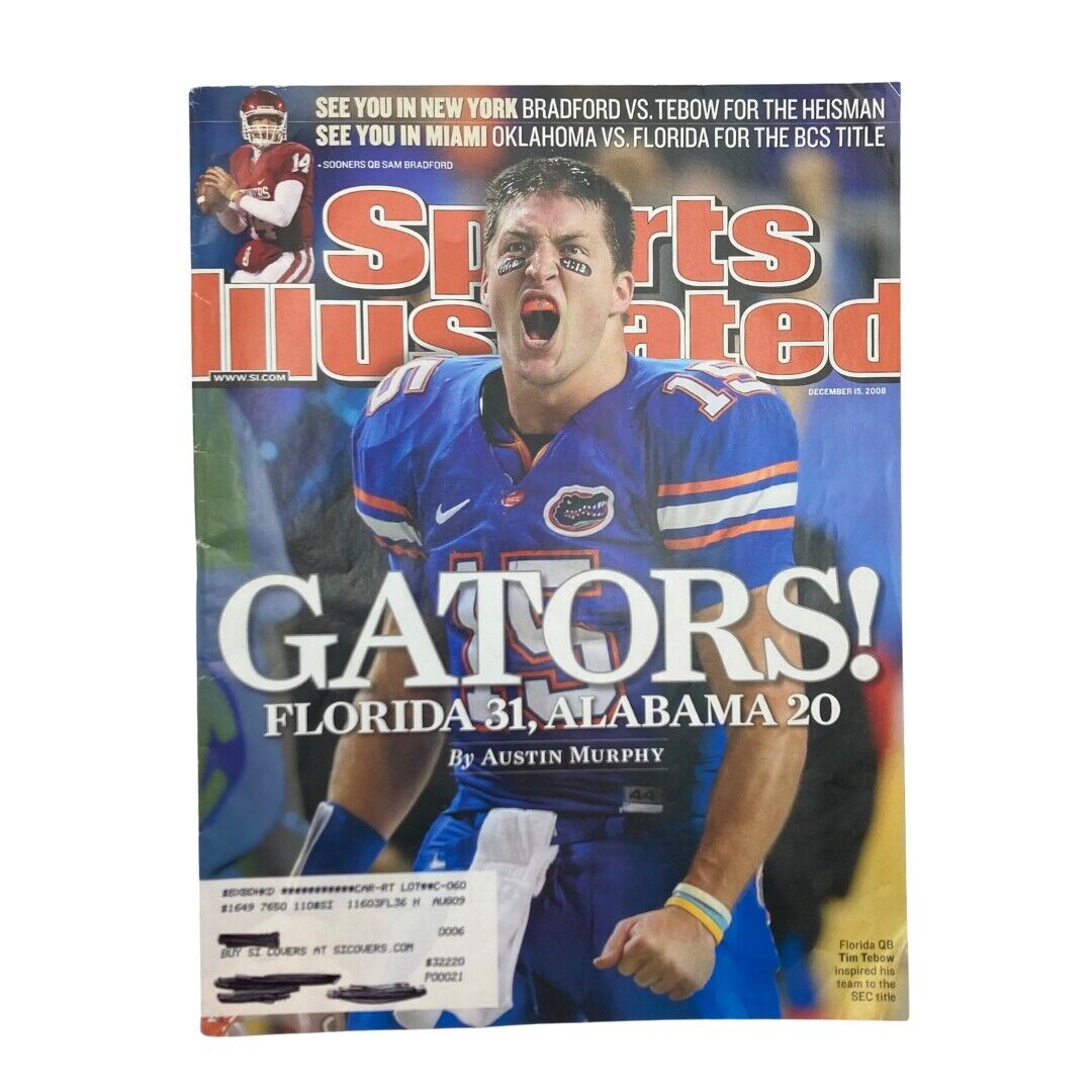 Sports Illustrated Magazine December 15 2008 Florida QB Tim Tebow for SEC Title