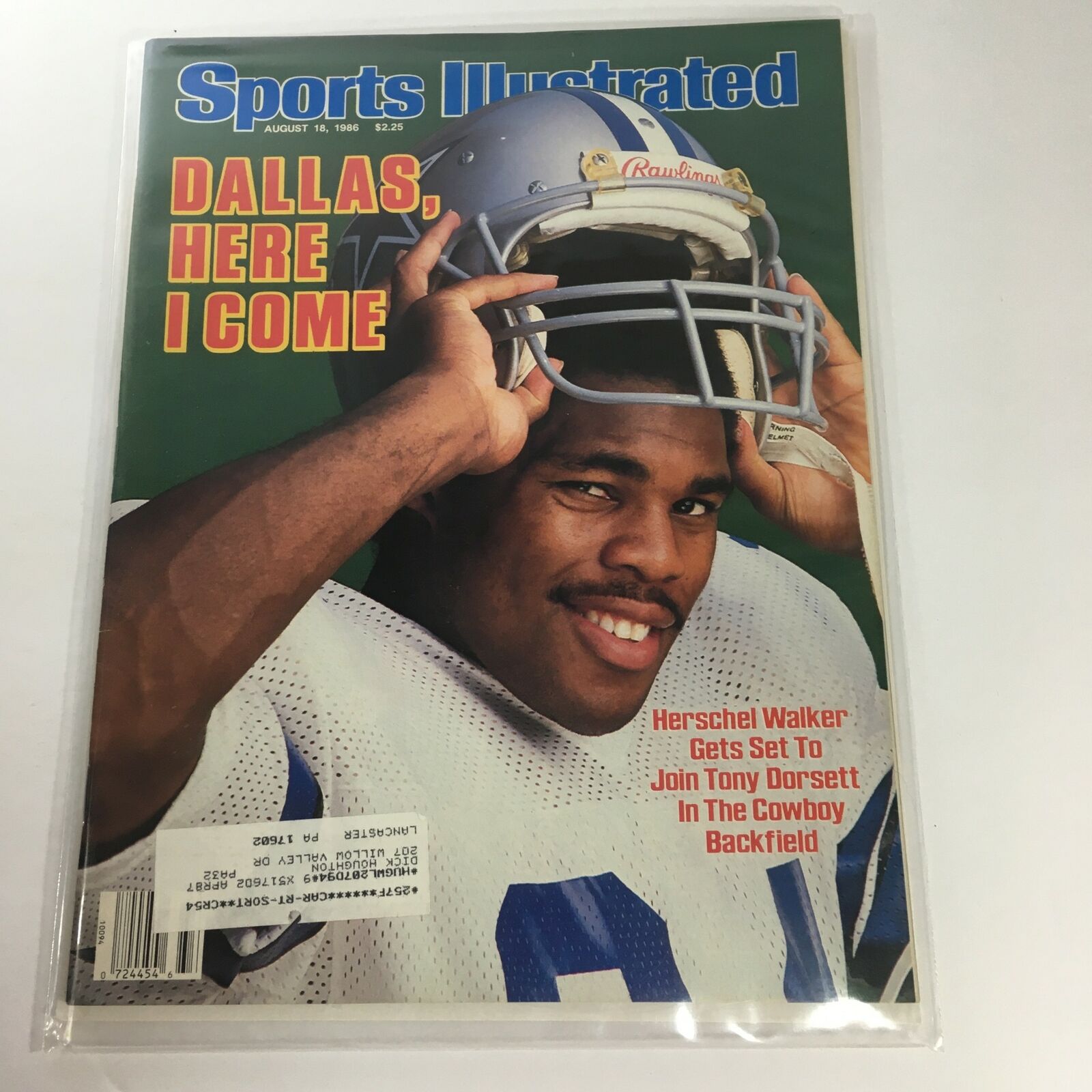 Sports Illustrated: August 18 1986 - Herschel Walker in Dallas, Here I Come