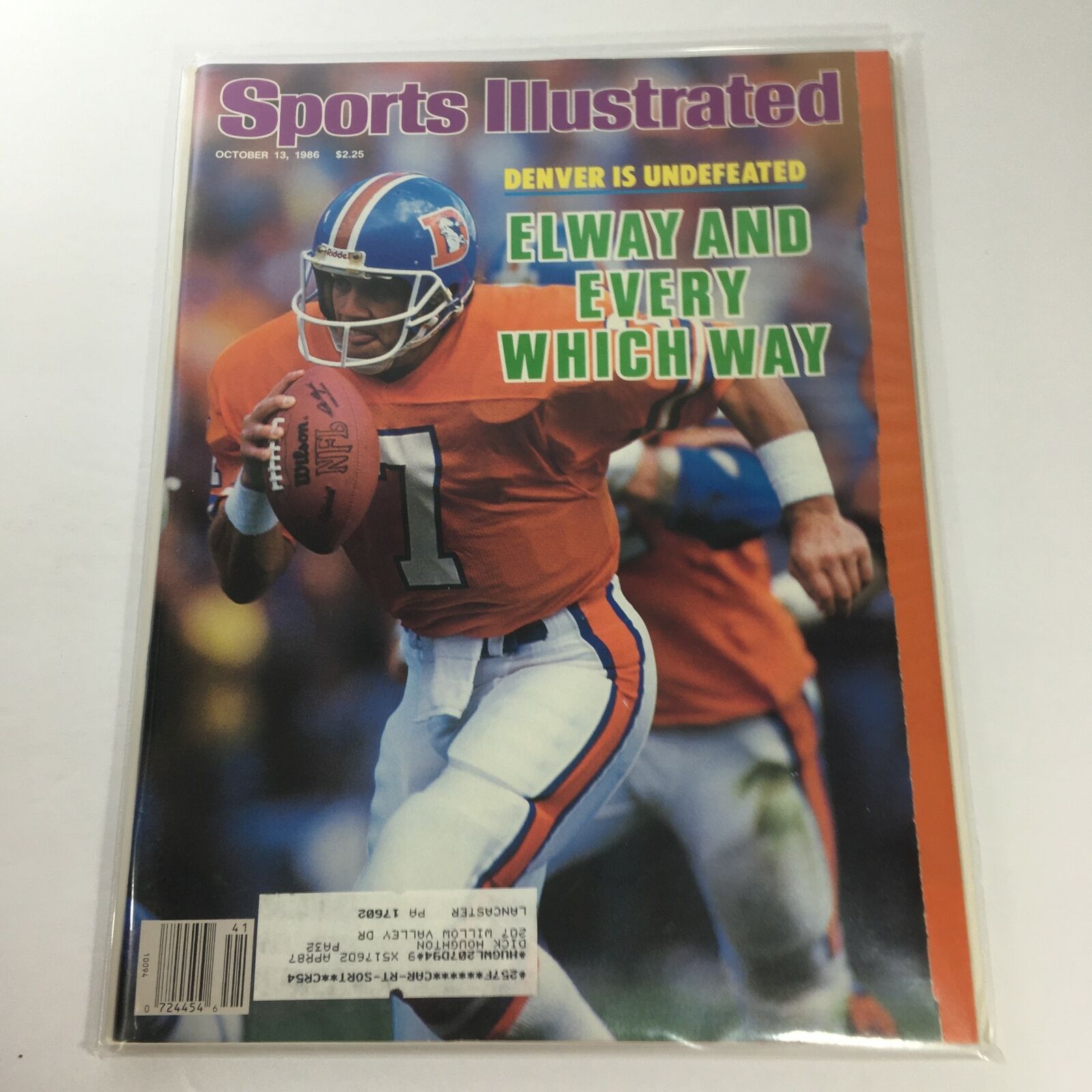 Sports Illustrated: October 13 1986 Denver Undefeated Elway And Every Which Way