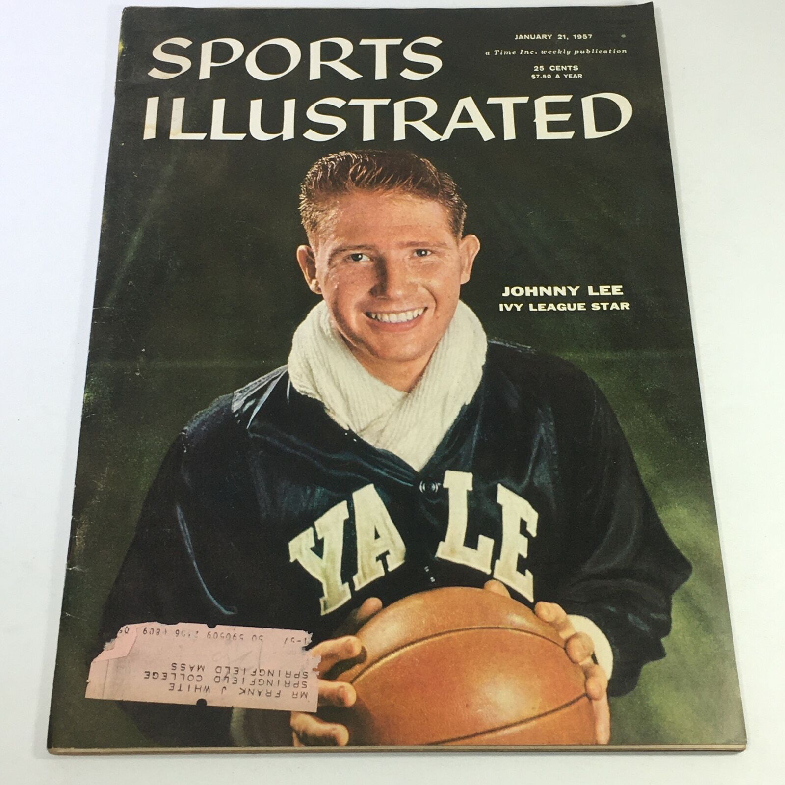 VTG Sports Illustrated Magazine January 21 1957 - Johnny Lee Ivy League Star