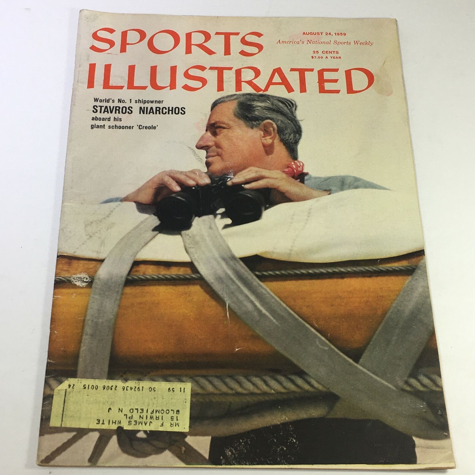 VTG Sports Illustrated Magazine August 24 1959 - Stavros Niarchos #1 Shipowner