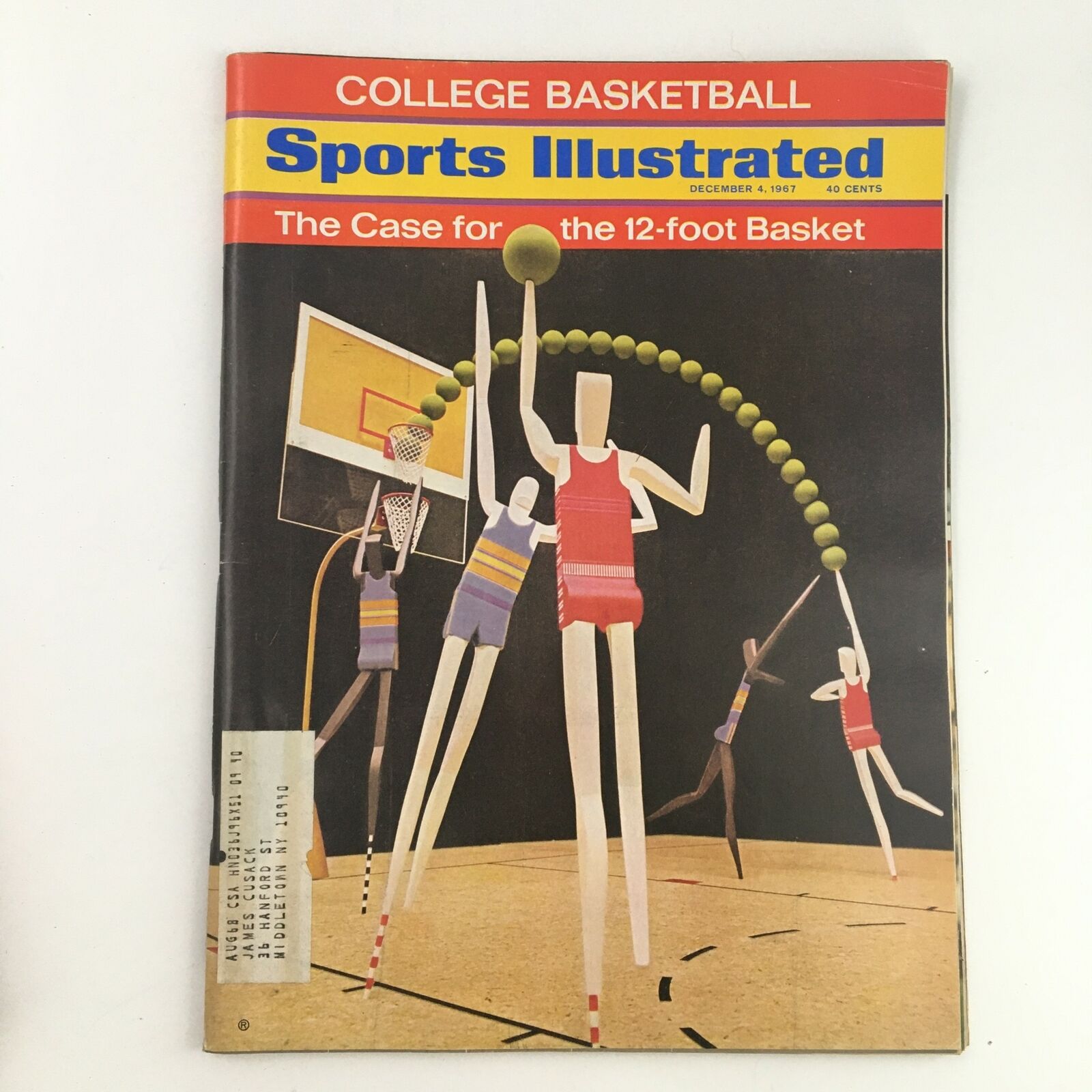 Sports Illustrated Magazine December 4 1967 The Case for the 12-Foot Basket