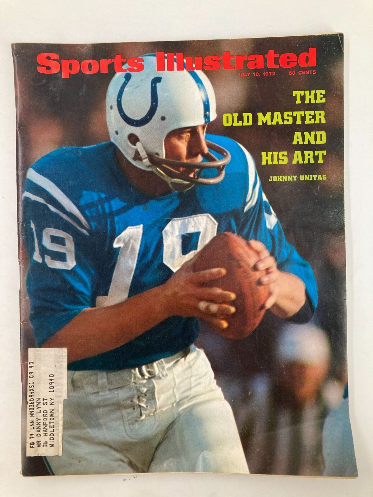 VTG Sports Illustrated Magazine July 10 1972 Johnny Unitas Old Master & His Art