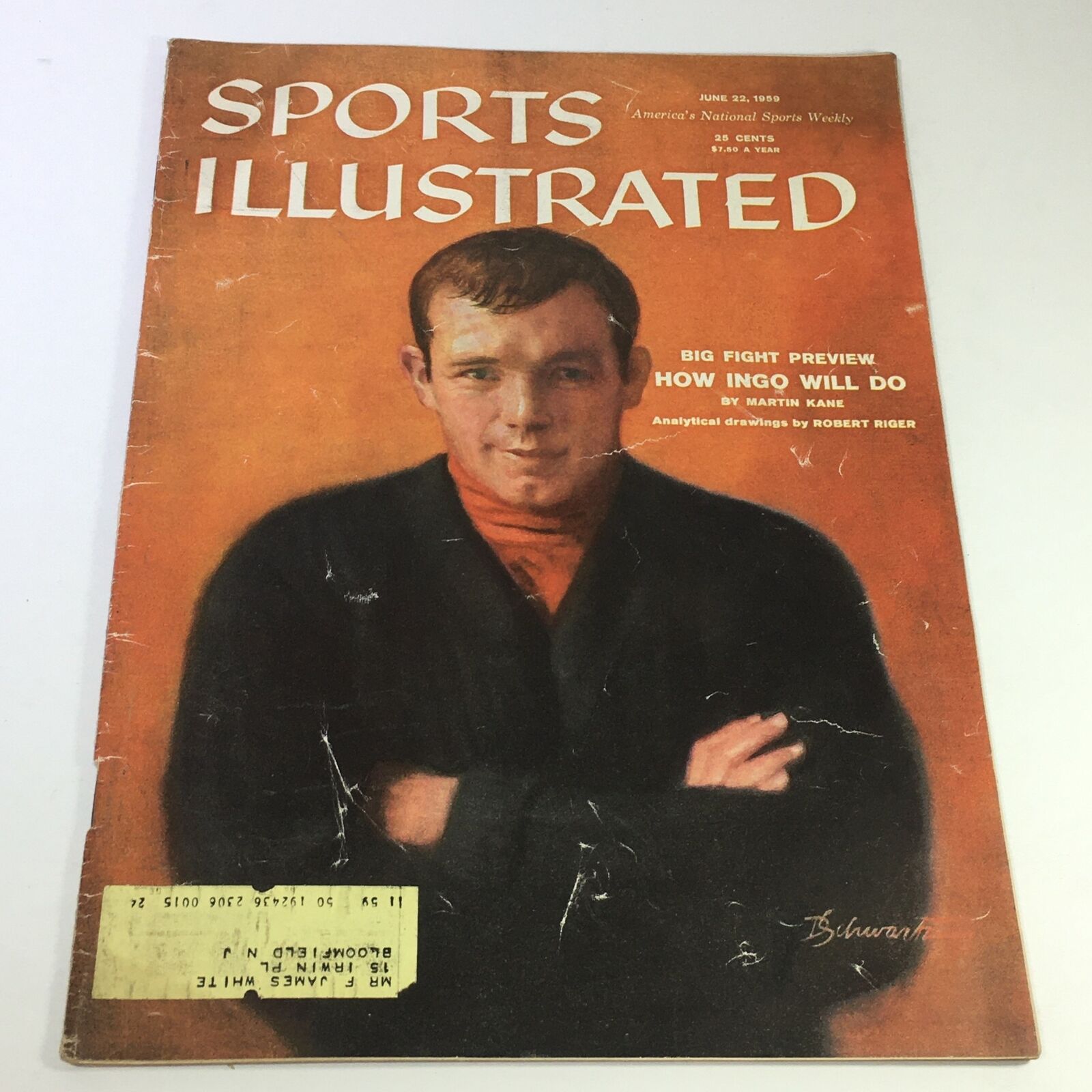 VTG Sports Illustrated Magazine June 22 1959 - Jens Ingemar "Ingo" Johansson