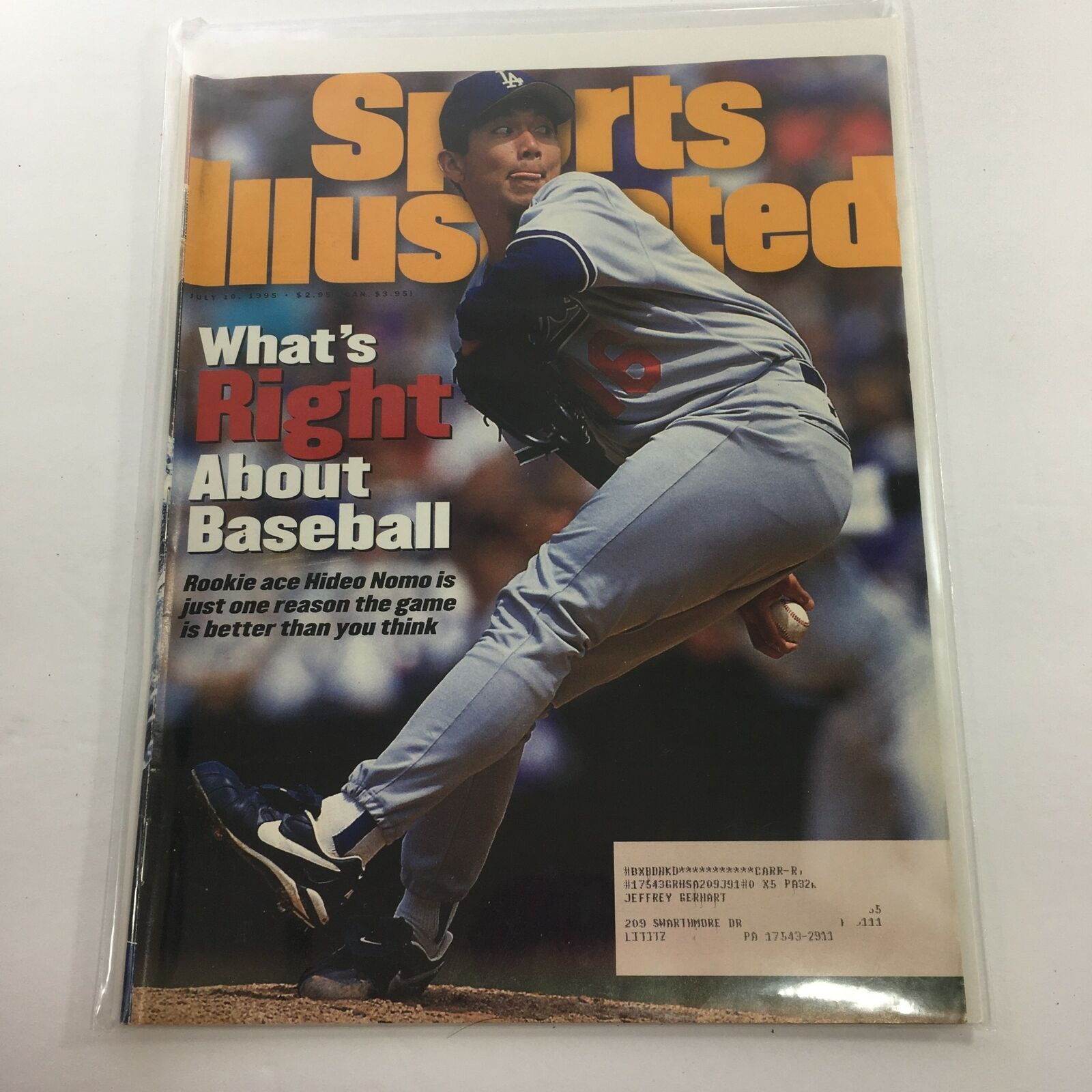 Sports Illustrated: July 10 1995 - Rookie Ace Baseball: Hideo Nomo