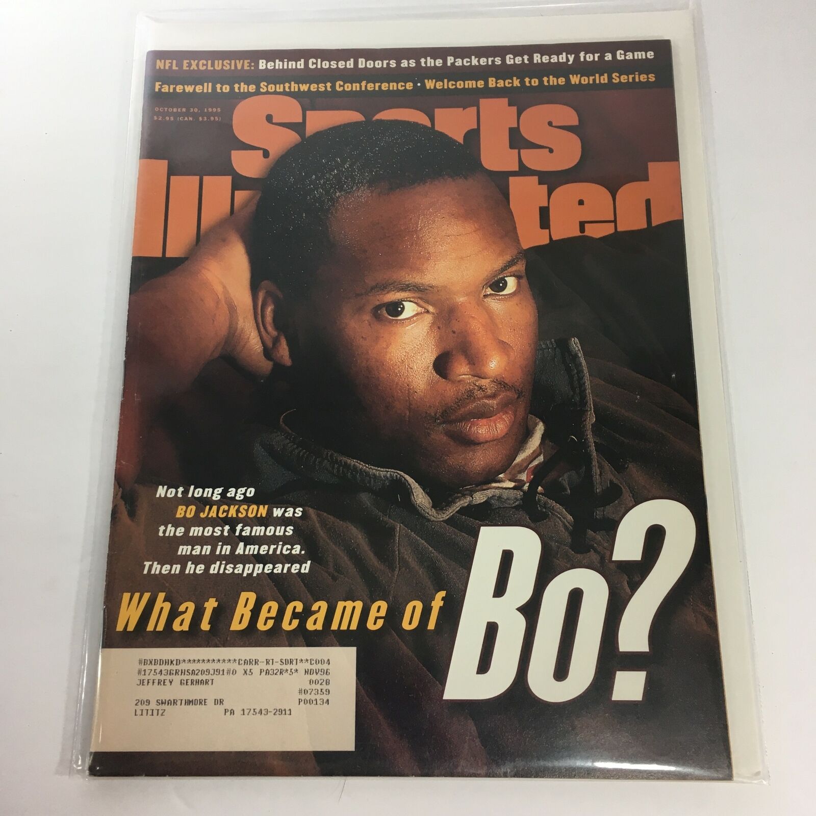 Sports Illustrated: October 30 1995 - Bo Jackson: The Most Famous Man in America