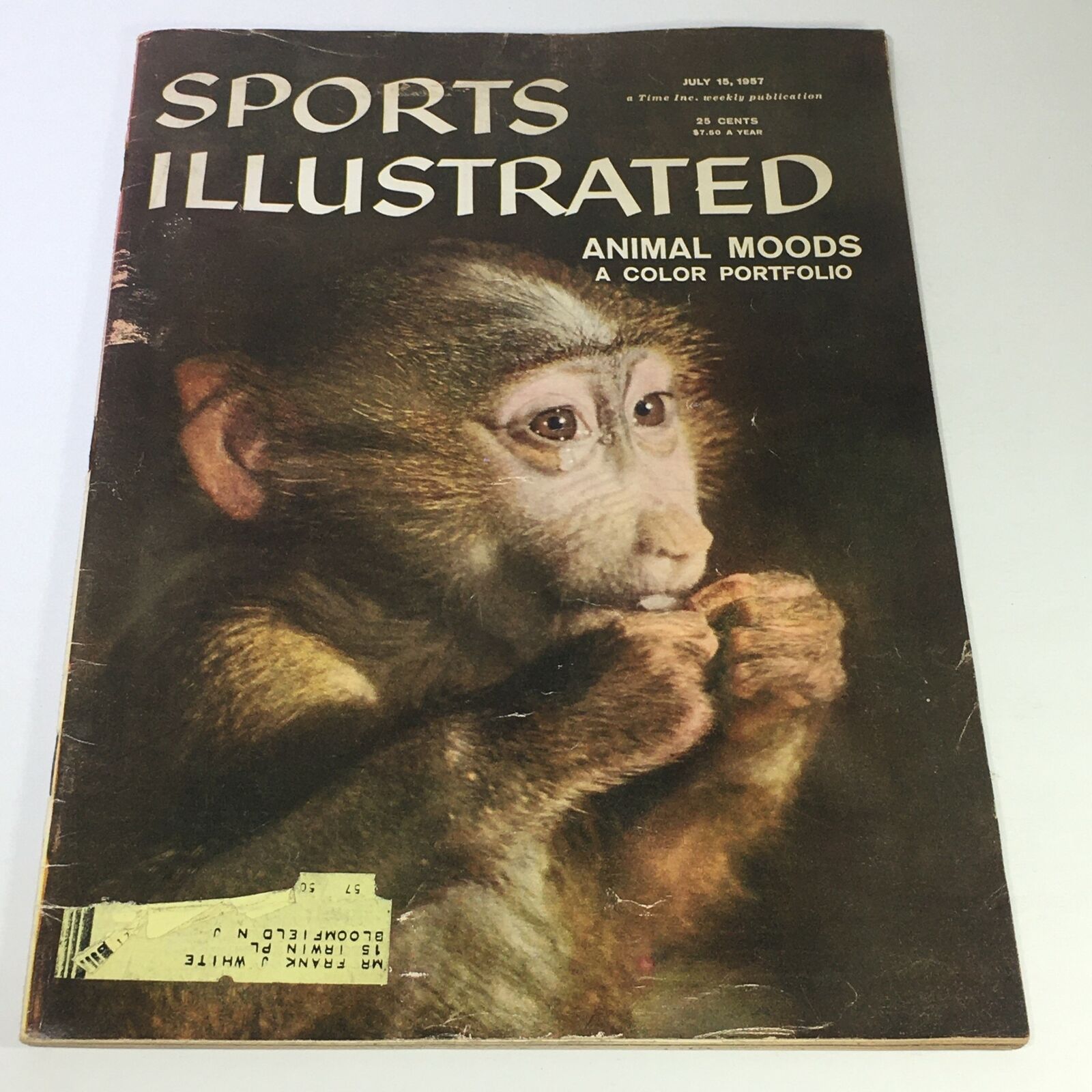 VTG Sports Illustrated Magazine July 15 1957 - Animal Moods In Color