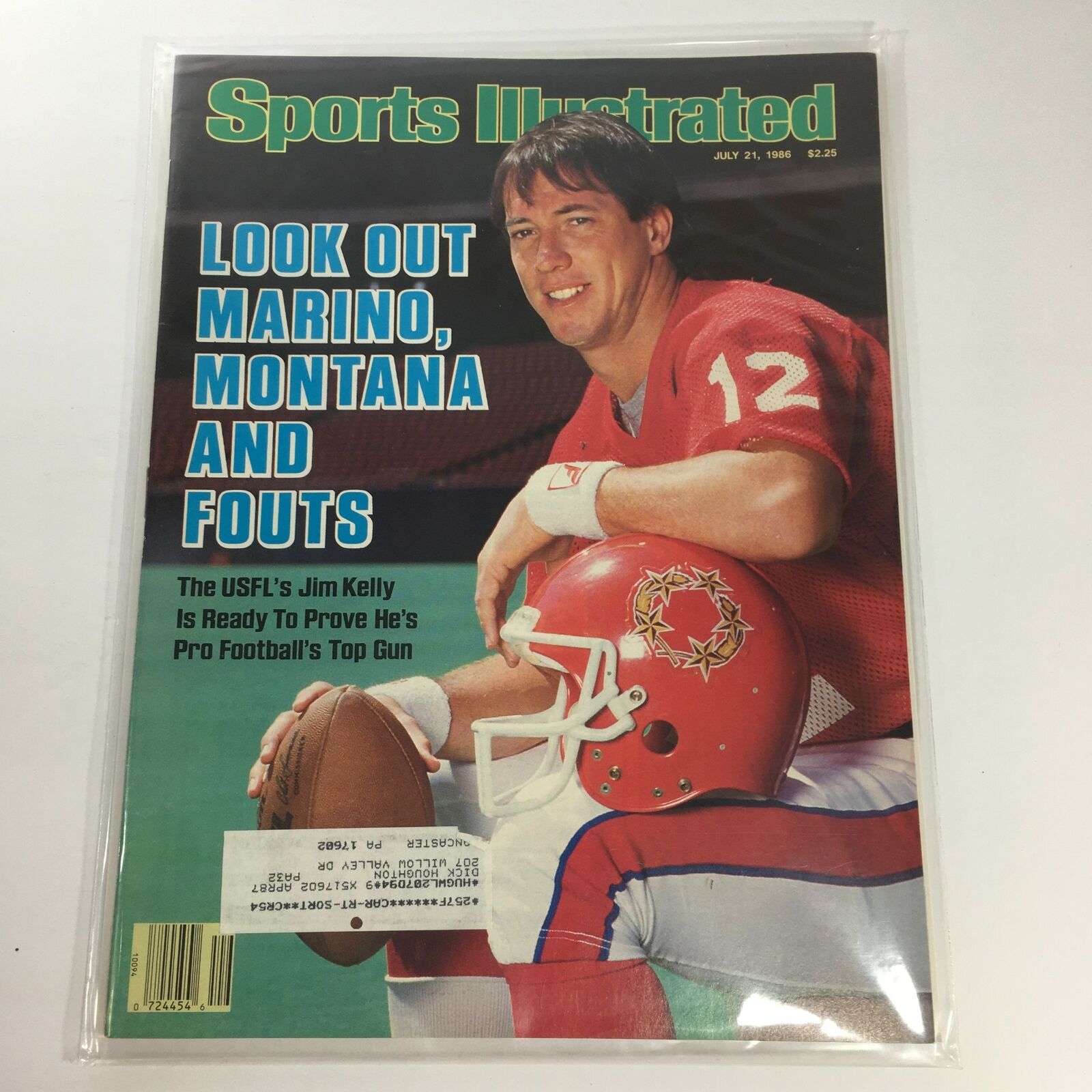 Sports Illustrated: July 21 1986 - USFL's Jim Kelly: Pro Football's Top Gun