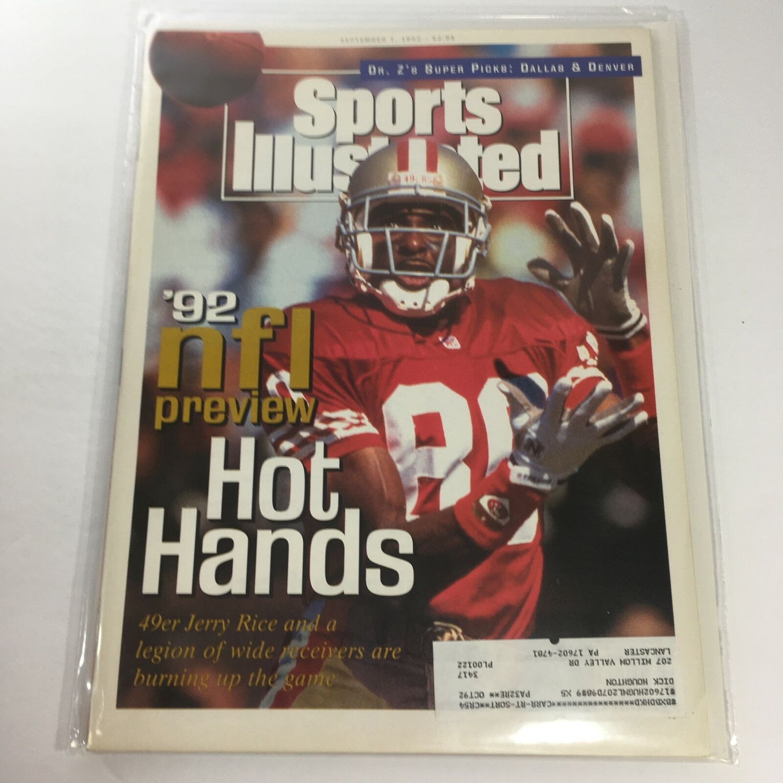 Sports Illustrated: September 7 1992 - 1992 NFL Preview Hot Hands Jerry Rice