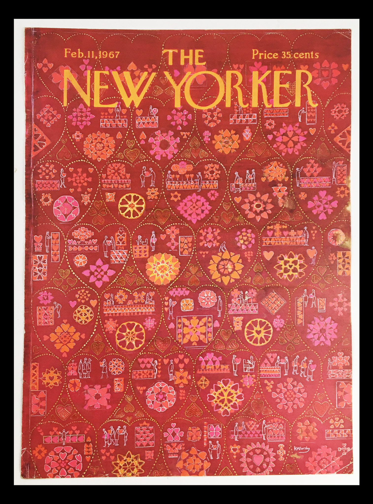 COVER ONLY The New Yorker February 11 1967 Full Cover Theme by Anatol Kovarsky